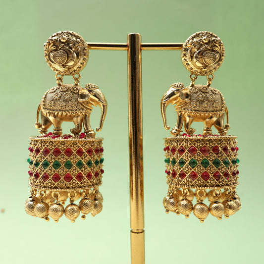 antique bridal jhumkas