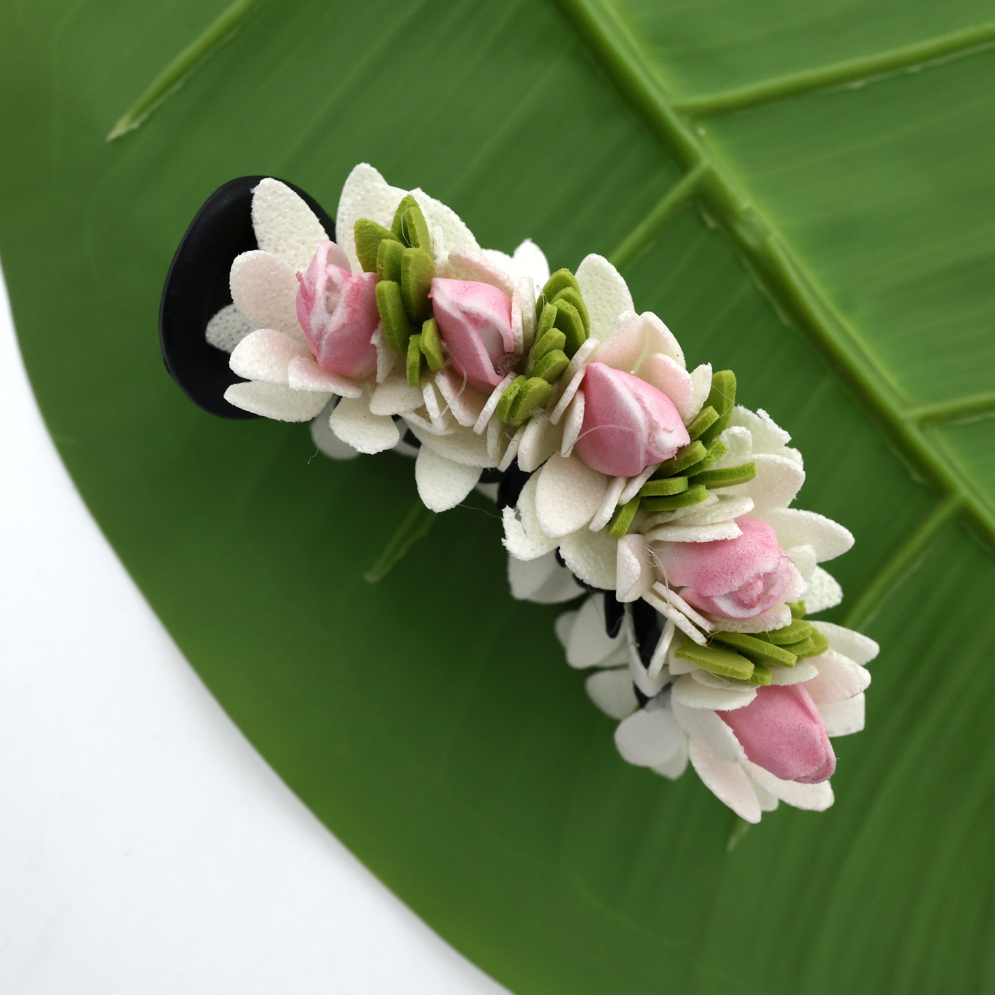 Handmade Foam Cherry Kadhambam Poo Banana Clip
