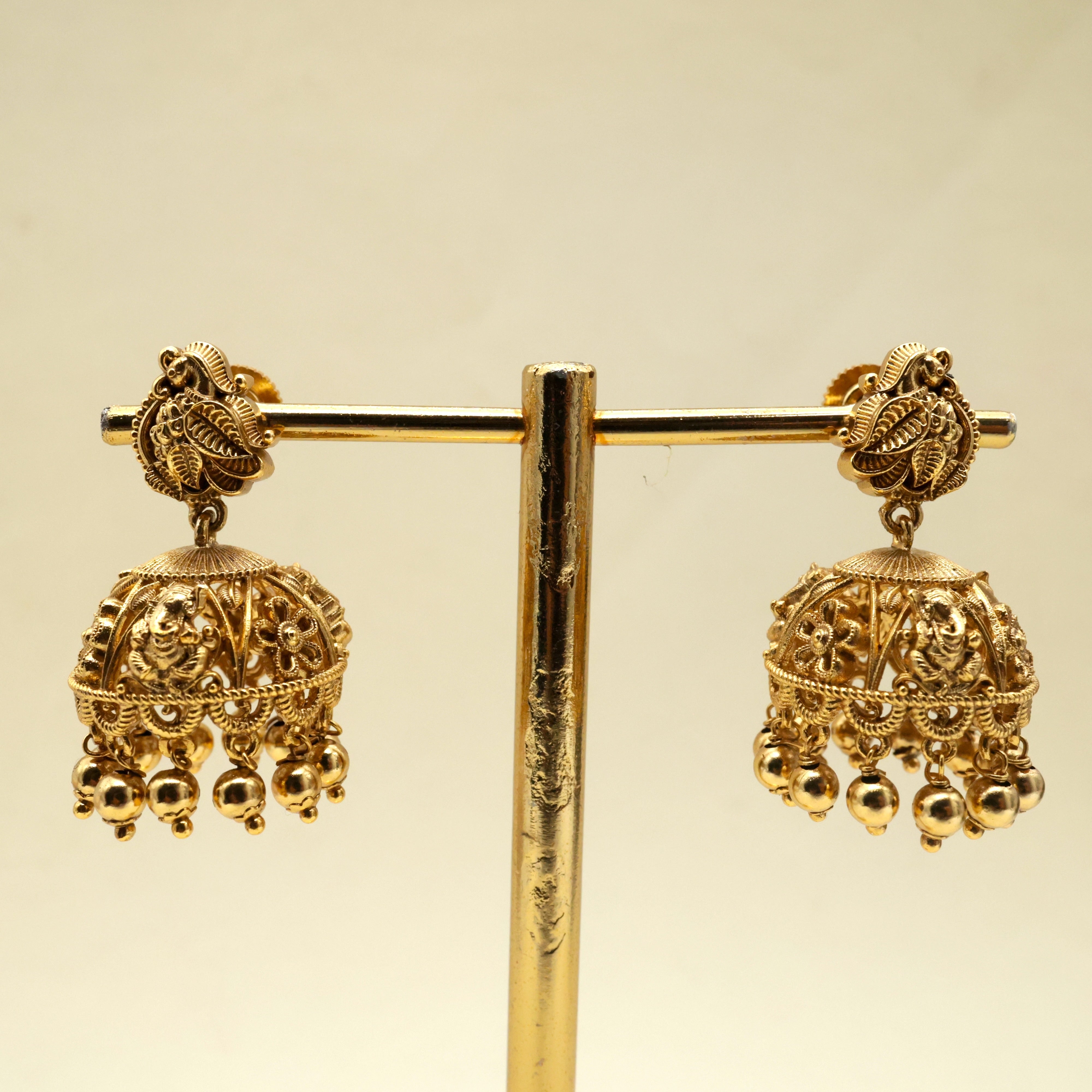 Antqiue Nagas Ganesh Bridal Jhumkas