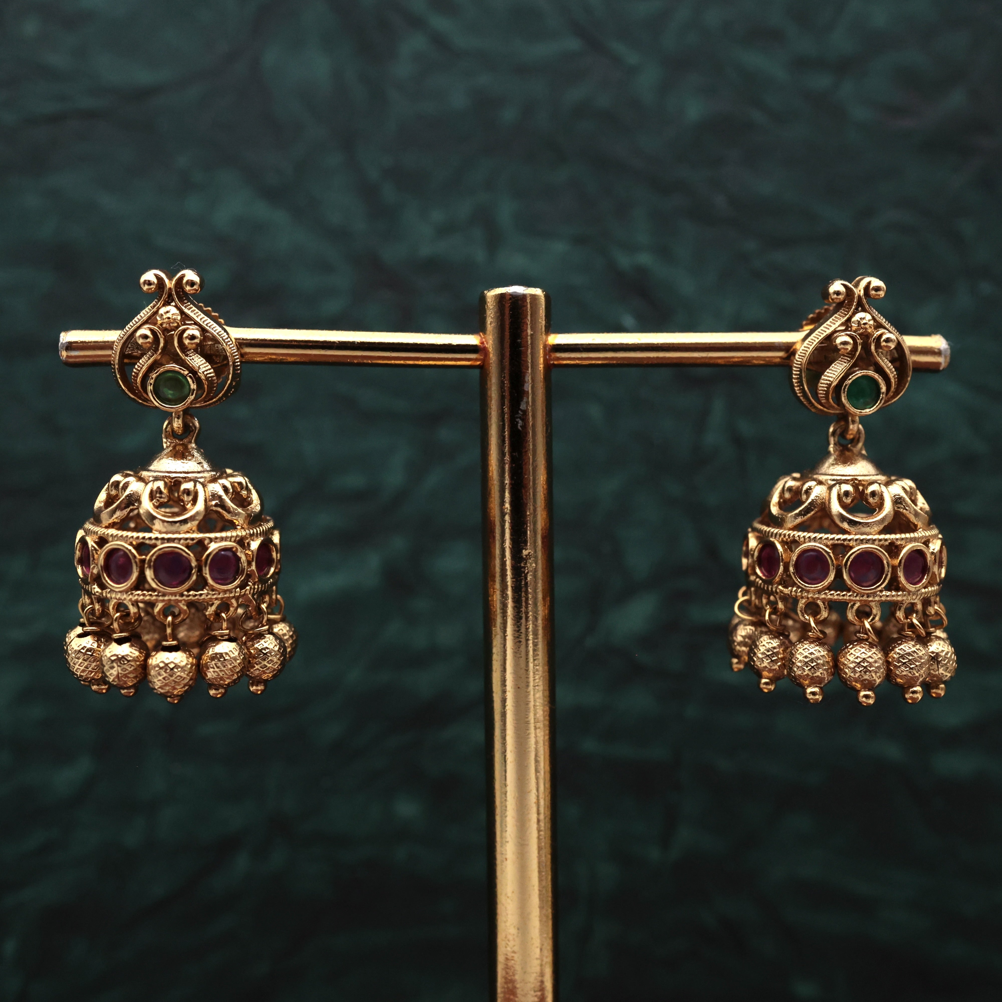 Gold Look Alike No Figure No Idol Small Bridal Jhumkas