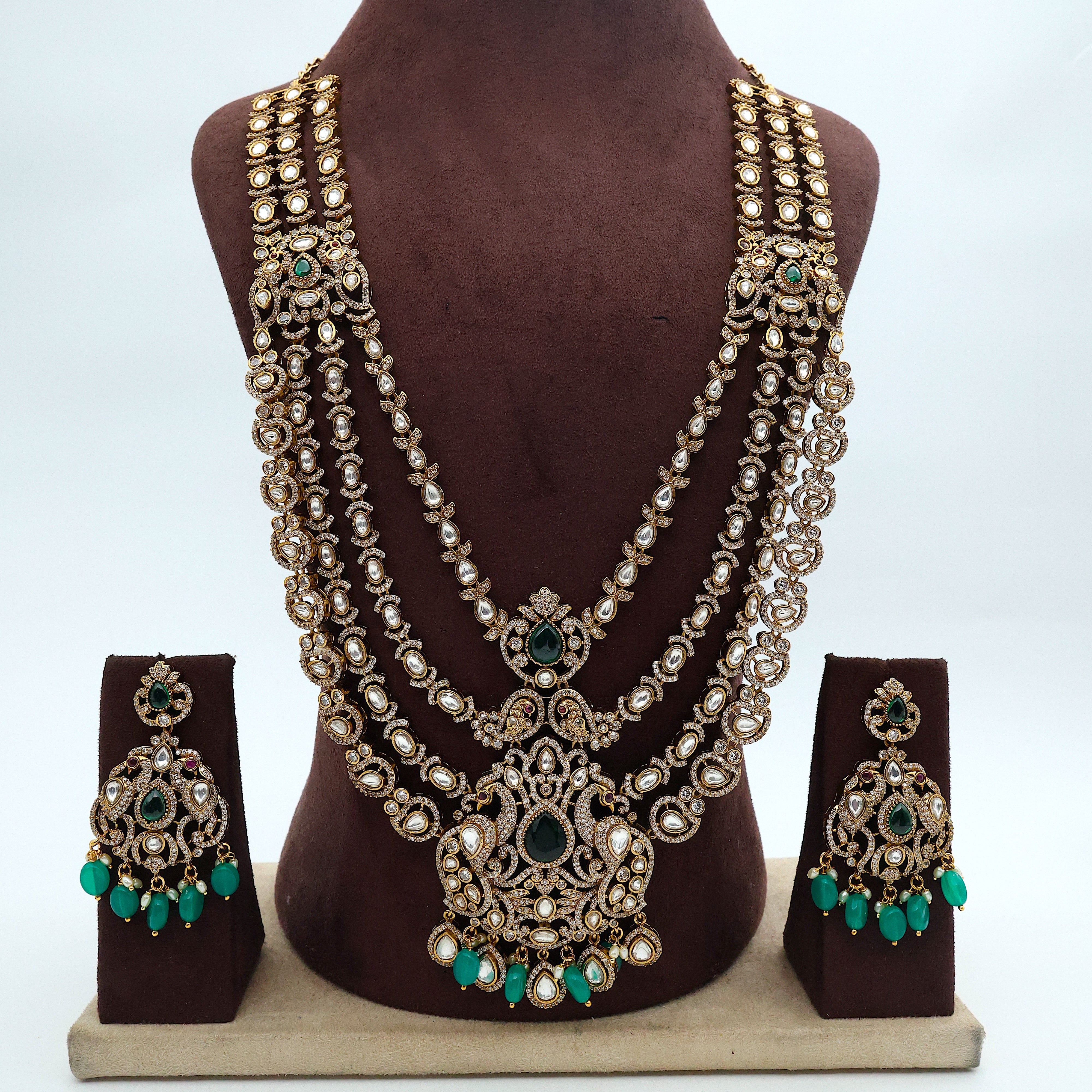 Diamond Look Victorian 4 Layer Bridal Rani Haaram