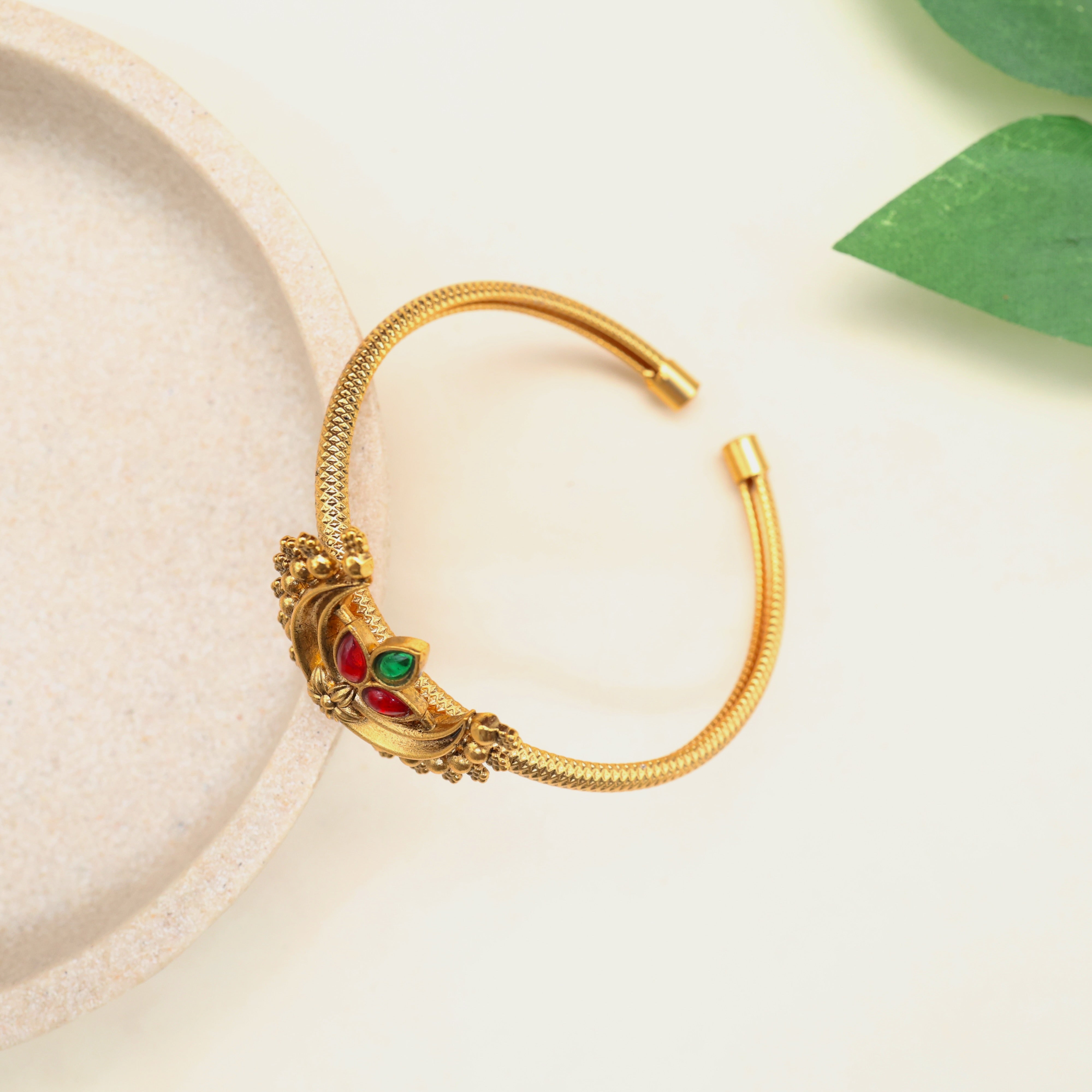 Antique Kemp Chaand Adjustable Kada Bracelet