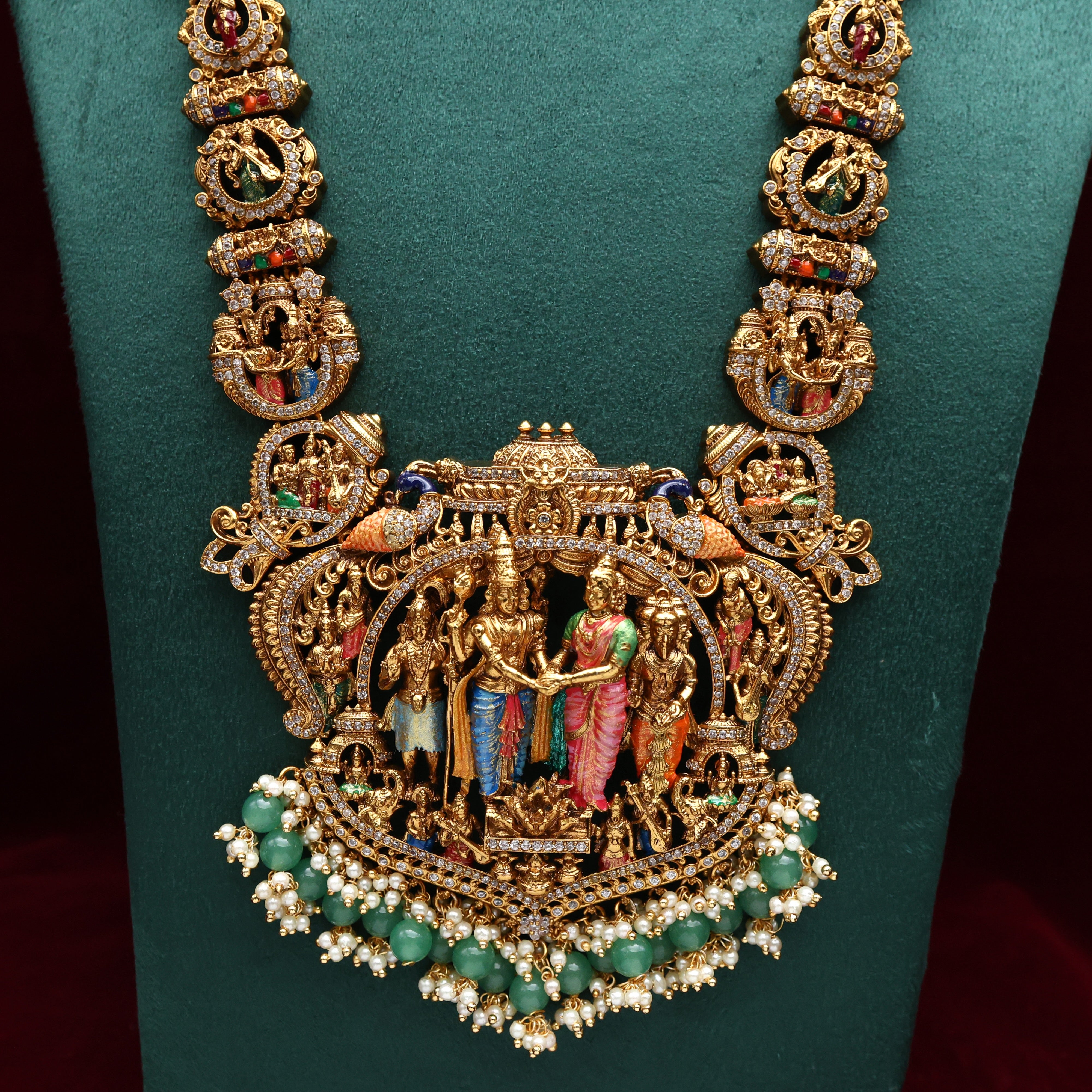 Antique Nagas Srinivasa Kalyanam Bridal Haaram Set