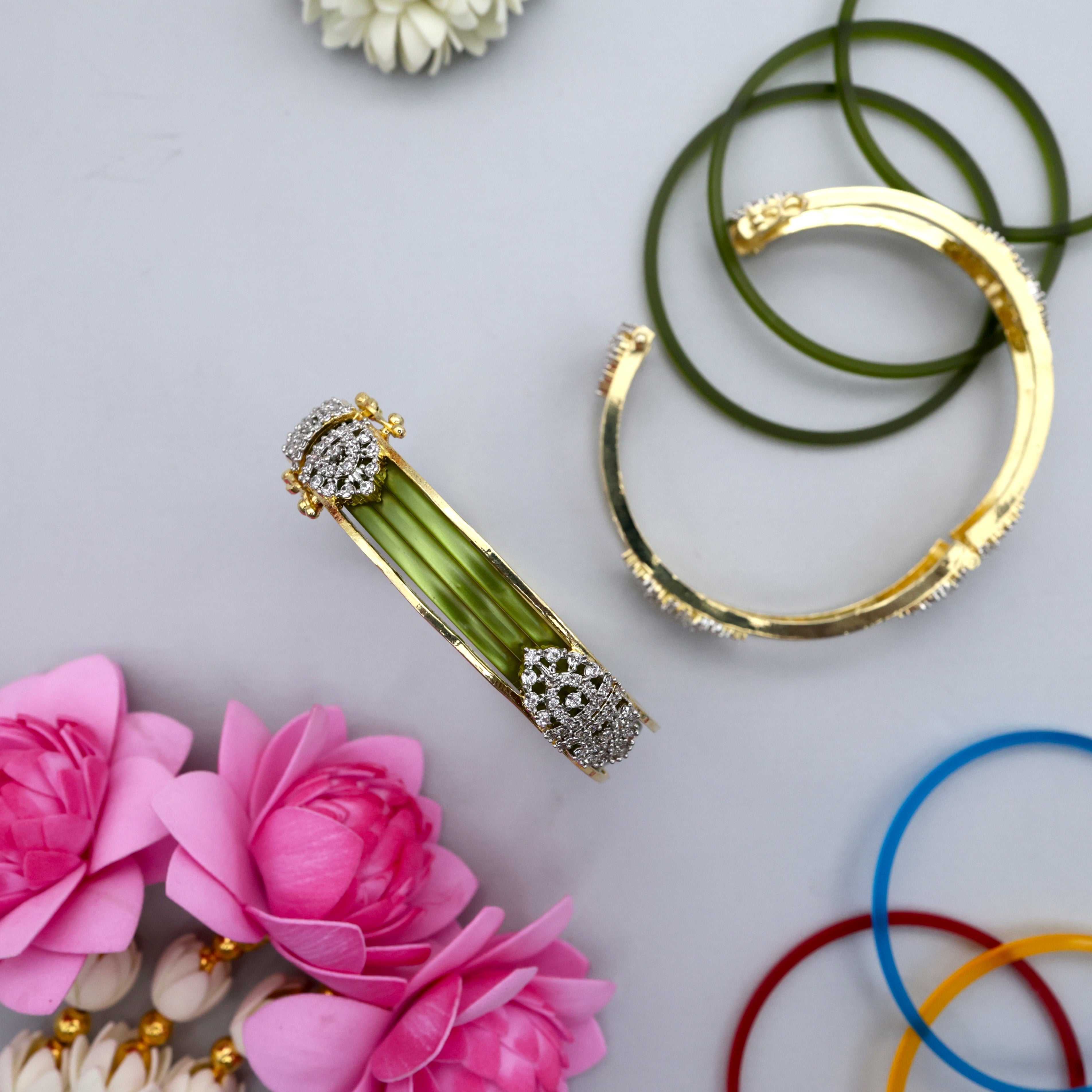 12 in 1 Interchangeable Twin Arch Diamond Look Bangles