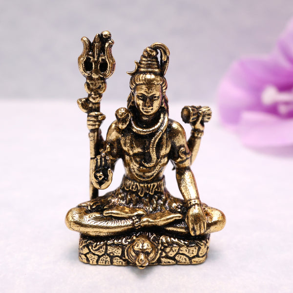 Mini Antique Lord Shiva Divine Idol - 1.5 Inch