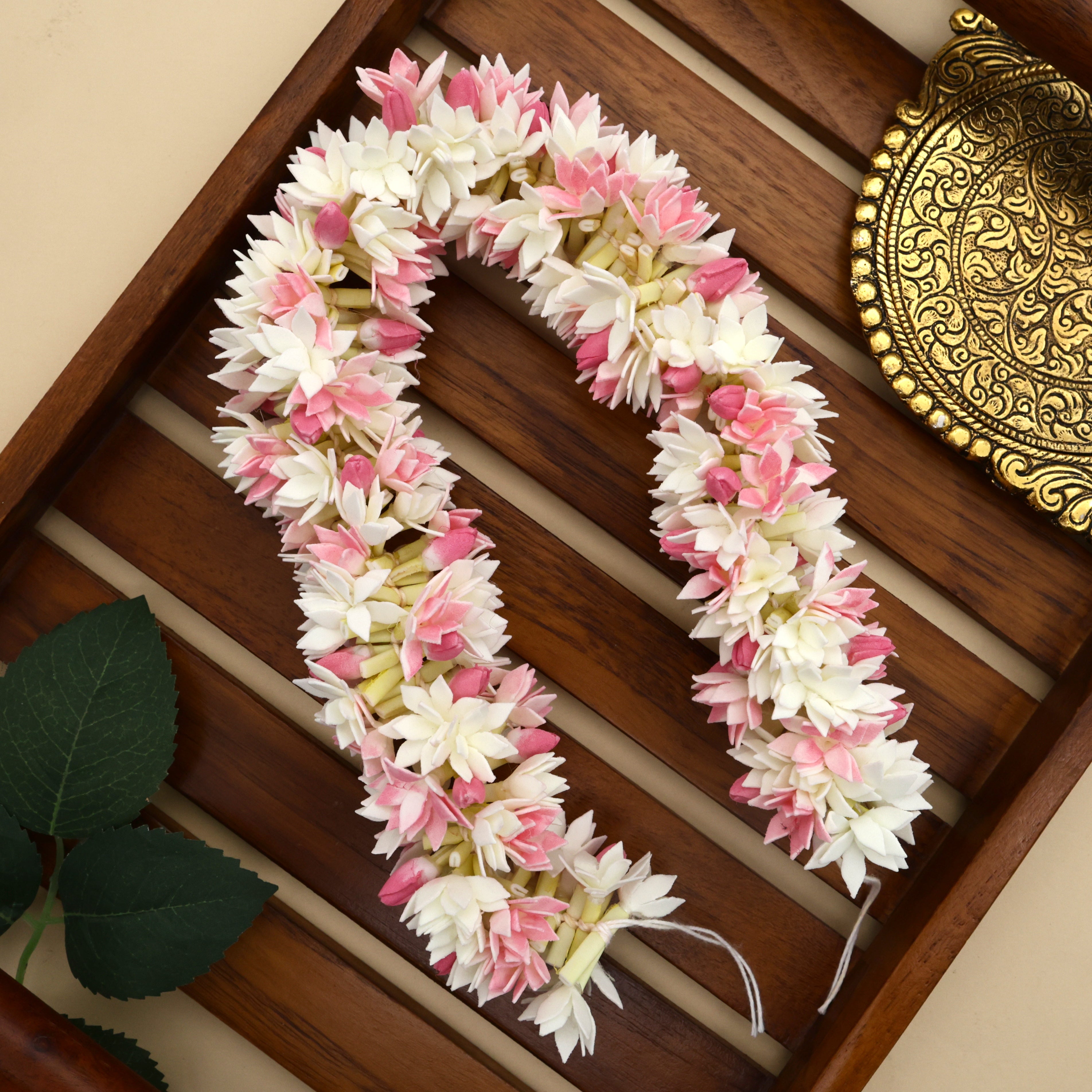 Handmade Foam Realsitic Blush Pink Flower String - 16 Inches