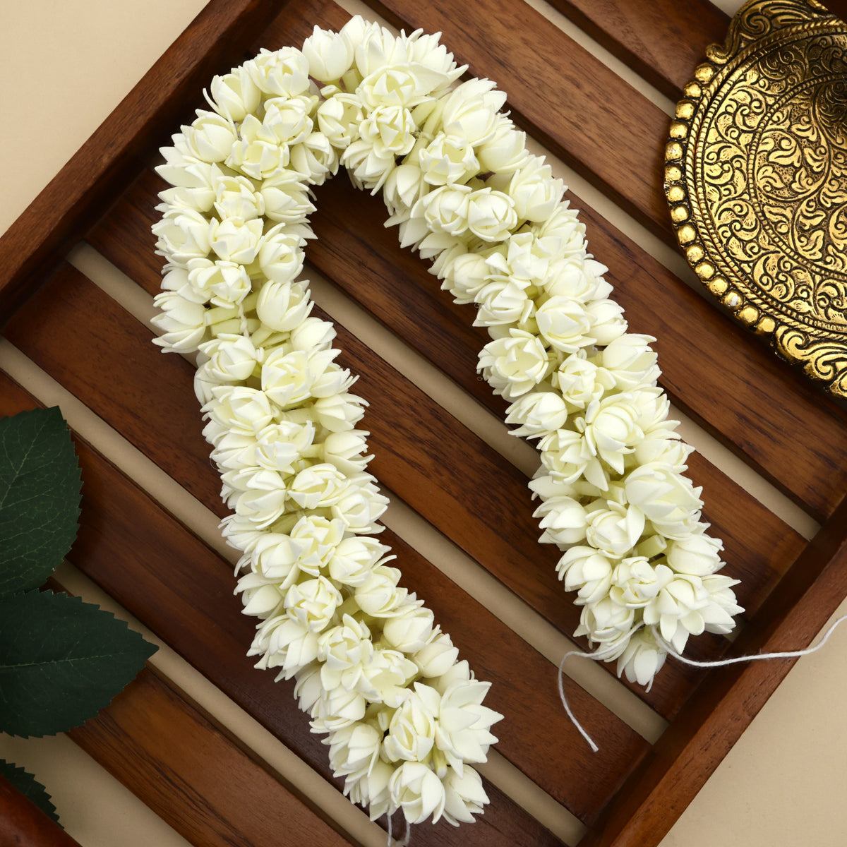 Handmade Foam Realistic Iruvatchi Poo Flower String - 16 inches