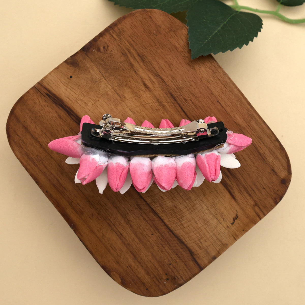 Handmade Foam Cherry Bud French Barrette Hair Clip