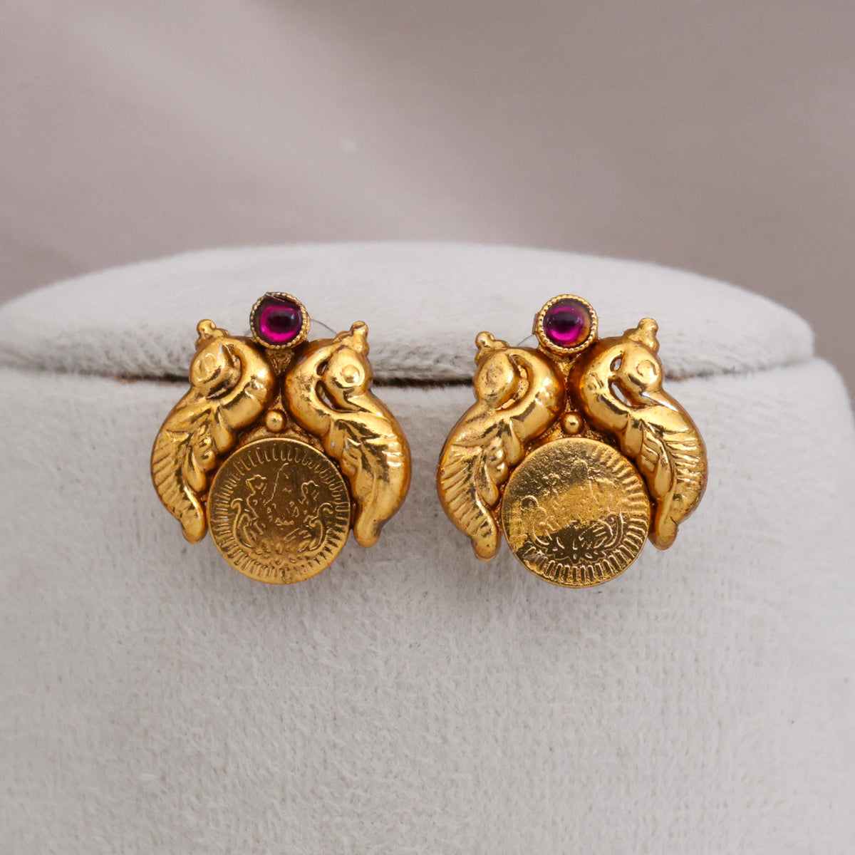 Real Gold Design Inspired Gandaberunda Lakshmi Coin Haaram Set
