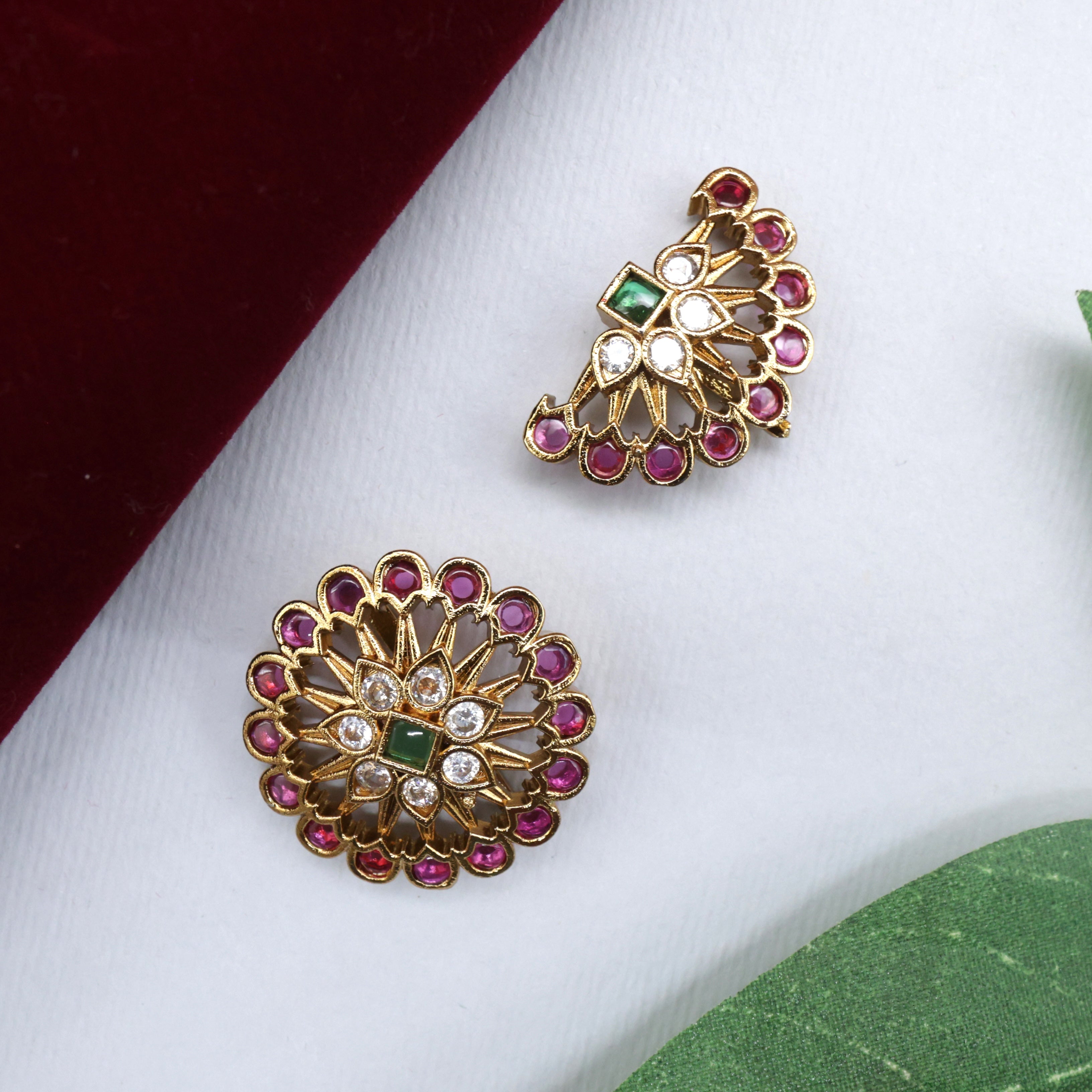 1 Inch AD Kemp Kids Sun Moon Billas - Suryan Chandran Hair Jadai Billais