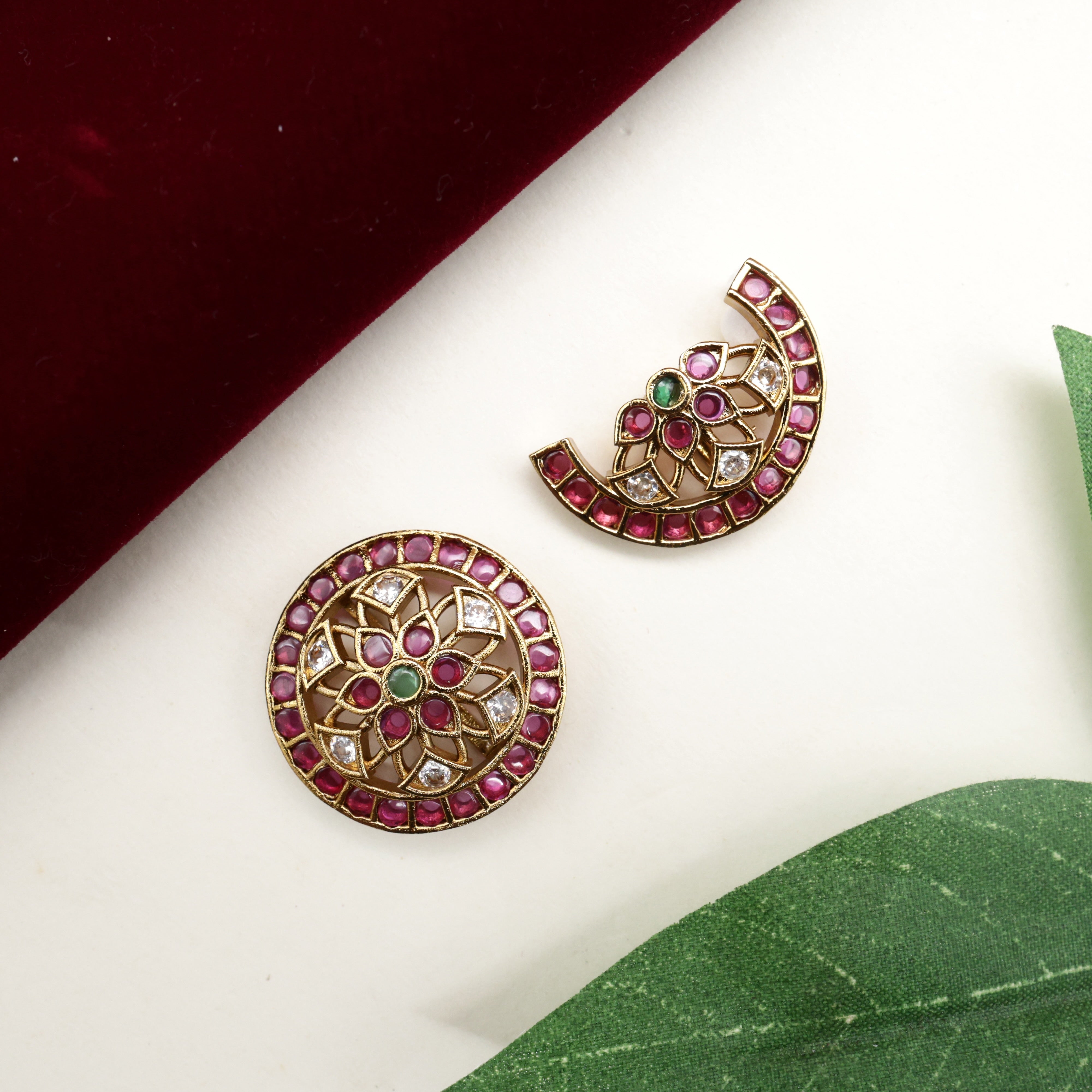 1 Inch AD Kemp Kids Sun Moon Billas - Suryan Chandran Hair Jadai Billais