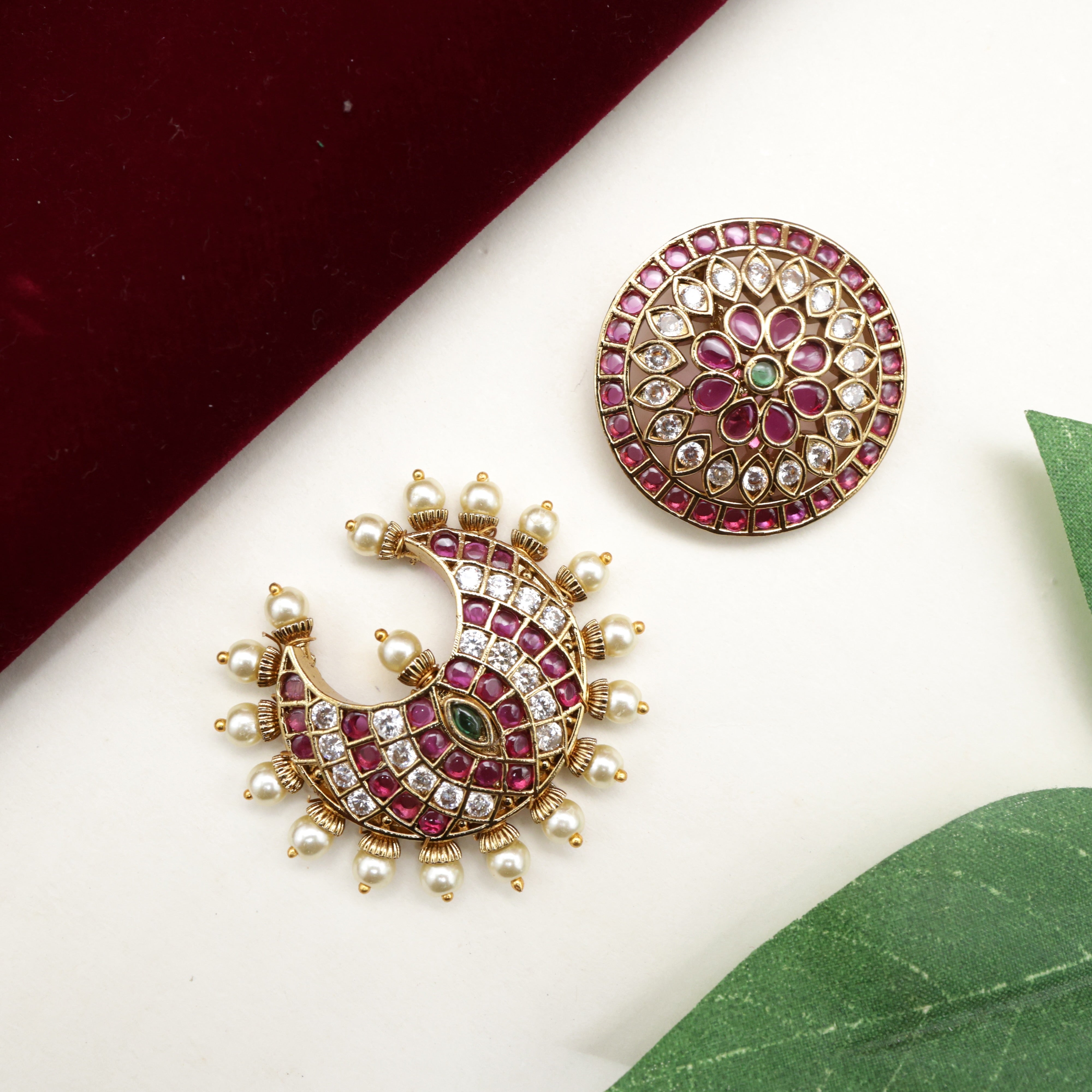 Premium Kemp AD Bridal Suryan Chandran Jada Billais