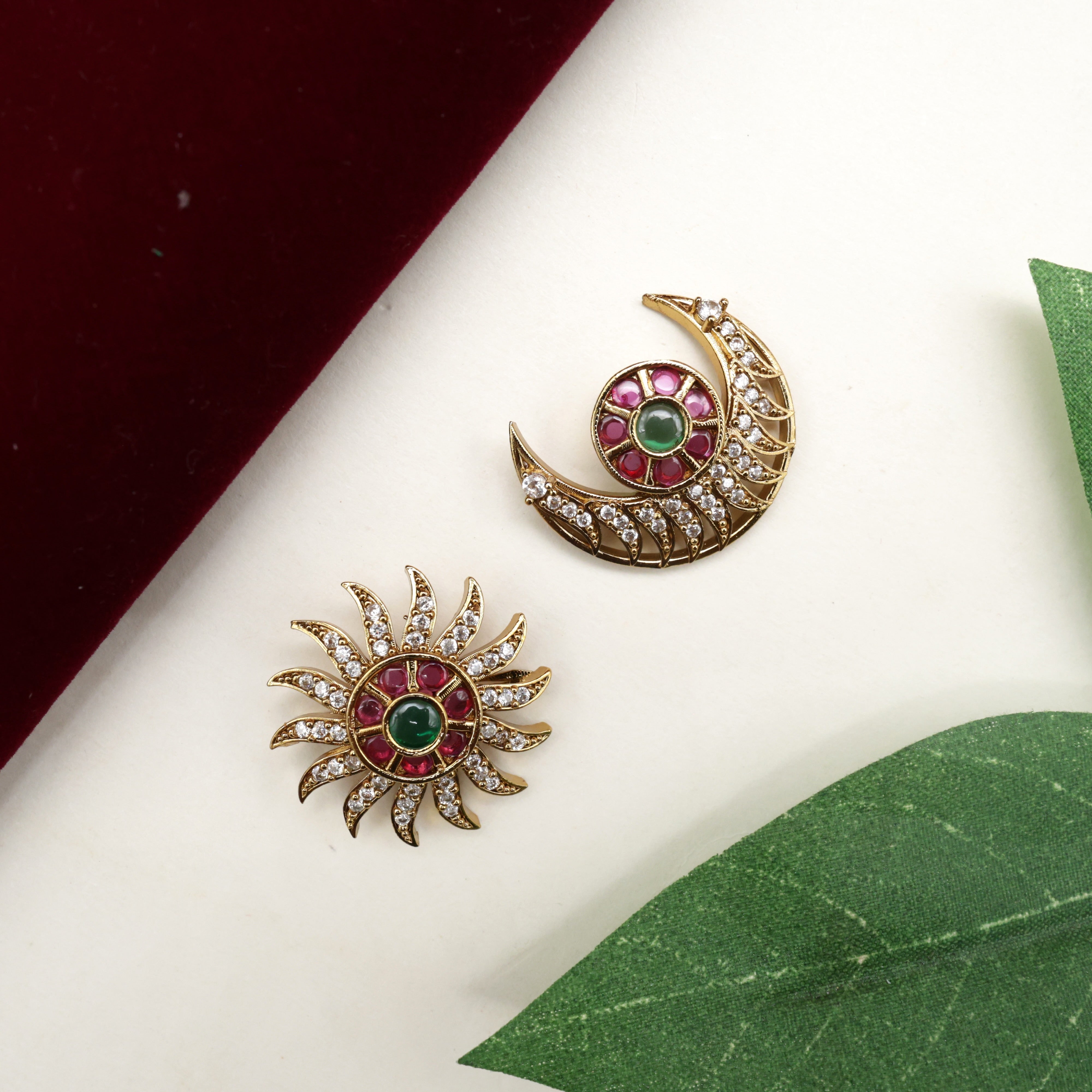 1 Inch AD Kemp Kids Sun Moon Billas - Suryan Chandran Hair Jadai Billais