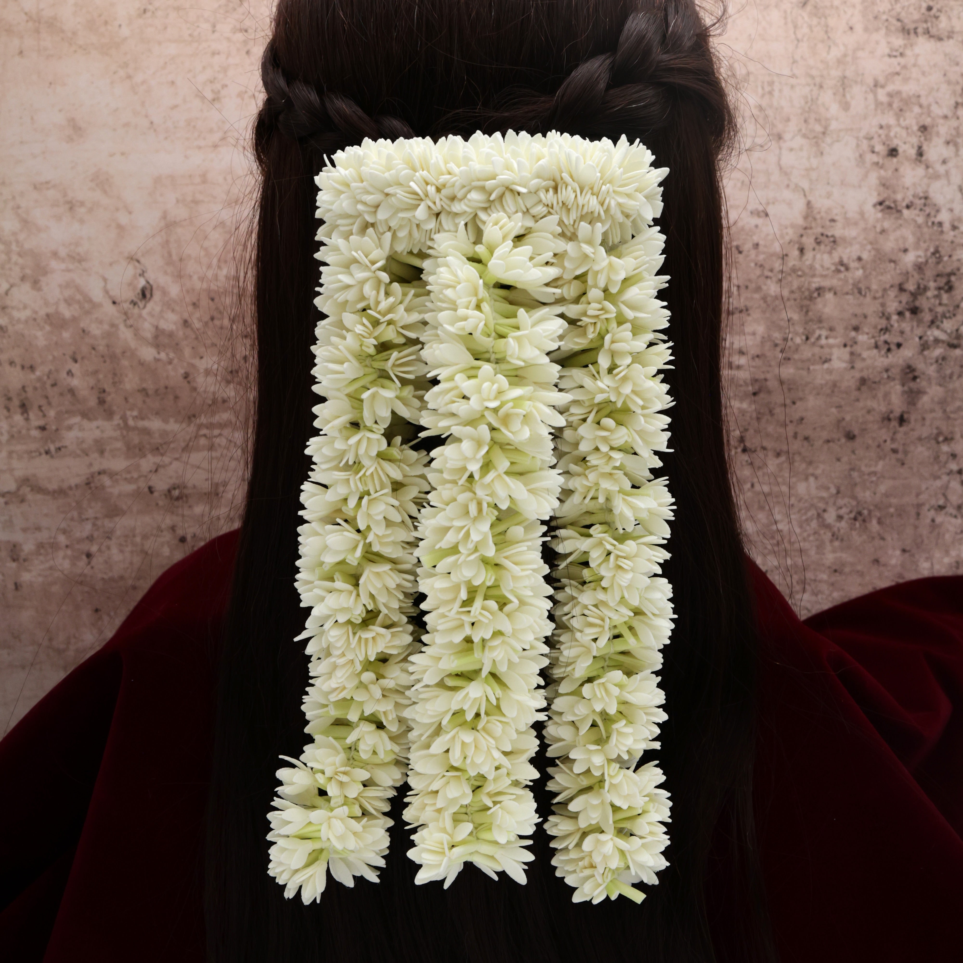 Handmade Foam 3 Line Mulla Poo With Clip String