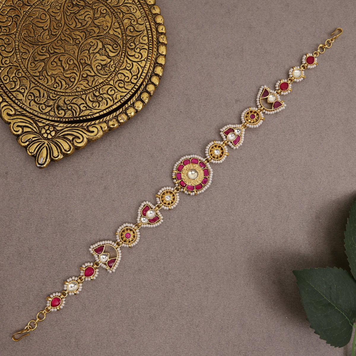 Premium Pachi Kundan 2 in 1 Sheeshpool Choker Set