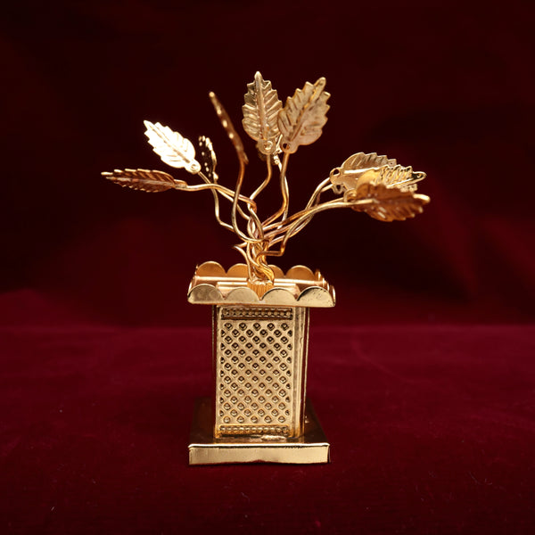 Gold Tone Traditional Tulsi Brindavan - Best Puja Return Gift
