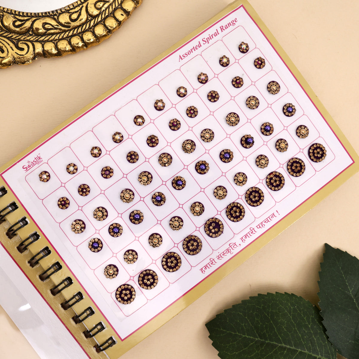 Premium Bridal Fancy Stone Work Round Multi Colour Bindi Book