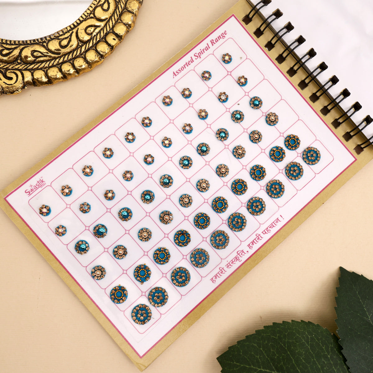 Premium Bridal Fancy Stone Work Round Multi Colour Bindi Book