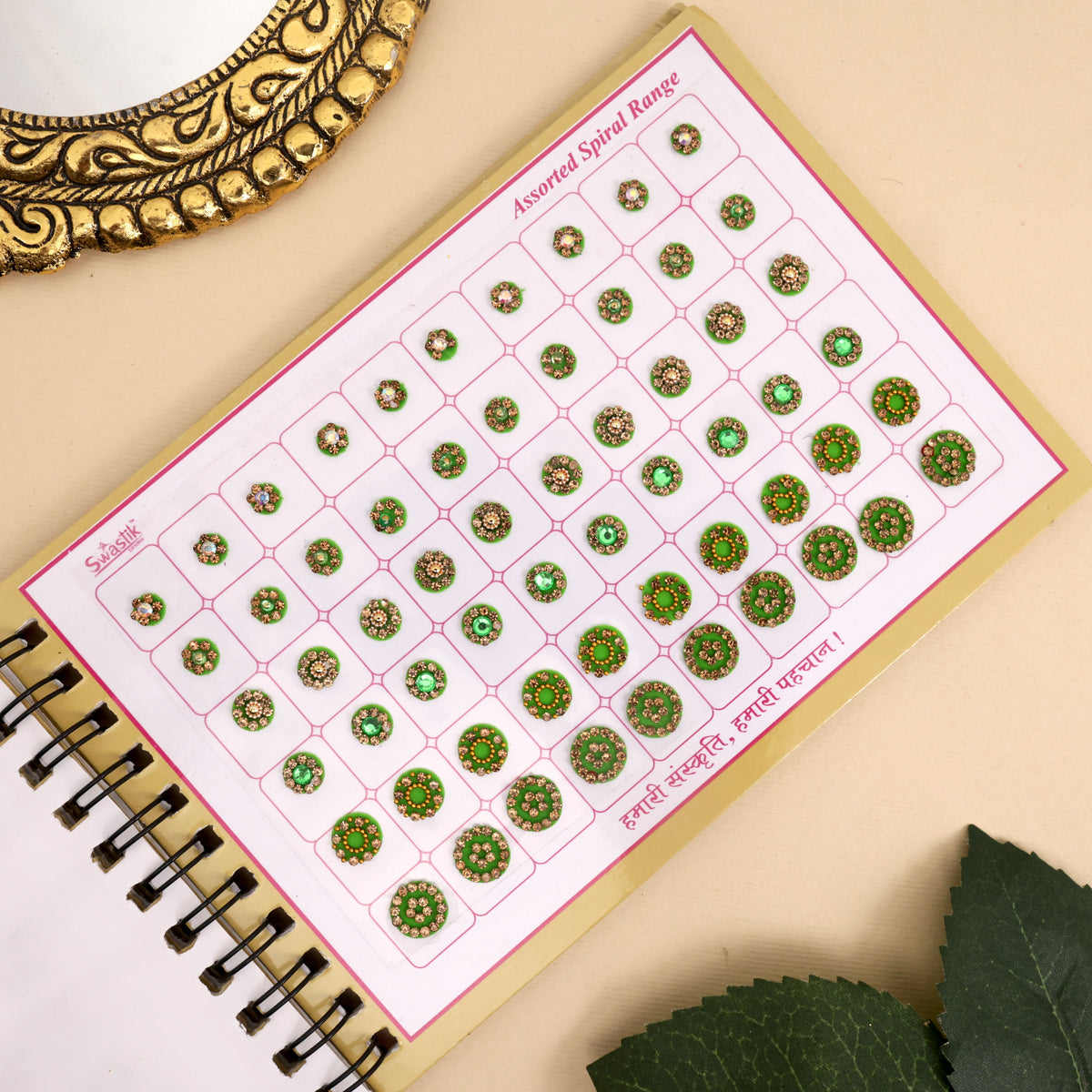 Premium Bridal Fancy Stone Work Round Multi Colour Bindi Book