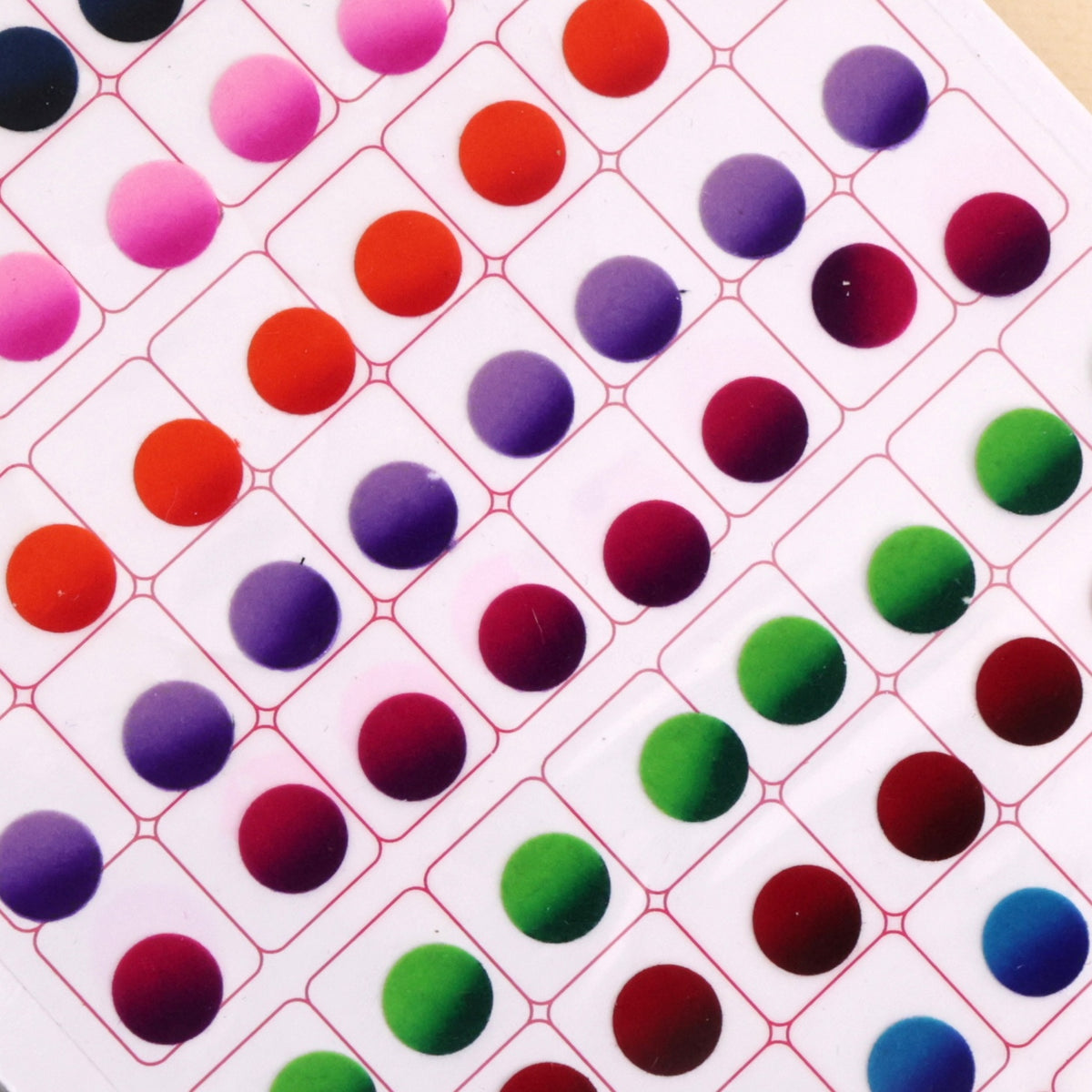 Premium Round Double Shade Multicolour Bindi Book