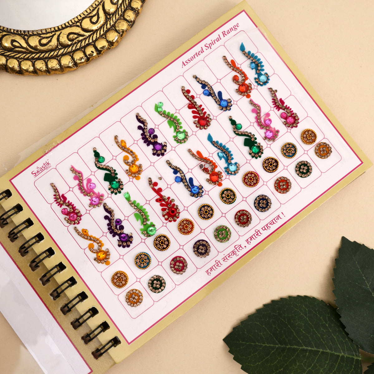 Stone Work Premium Fancy Multicolour Bindi Book