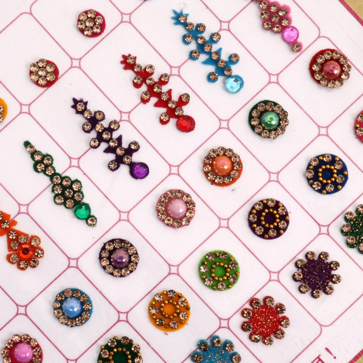 Stone Work Premium Fancy Multicolour Bindi Book