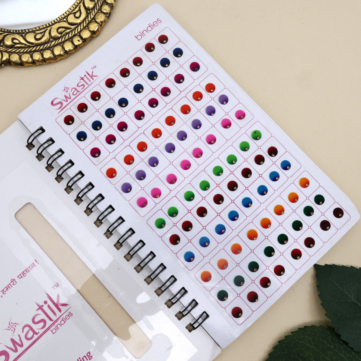 Premium Double Shade Single Stone Premium Round Multicolour Bindi Book