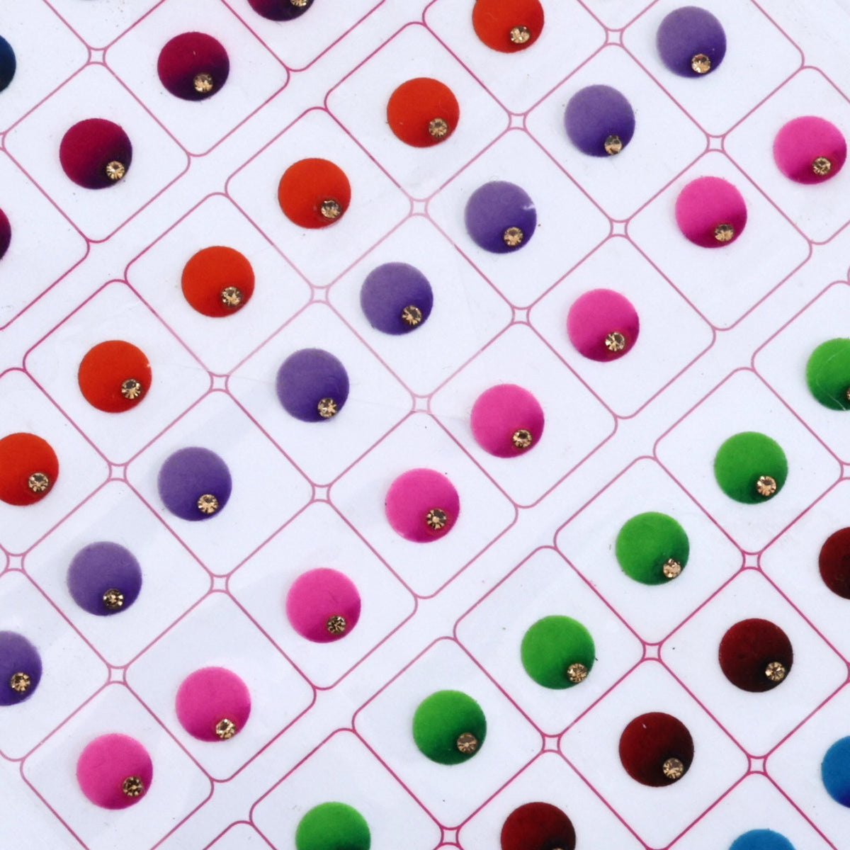 Premium Double Shade Single Stone Premium Round Multicolour Bindi Book