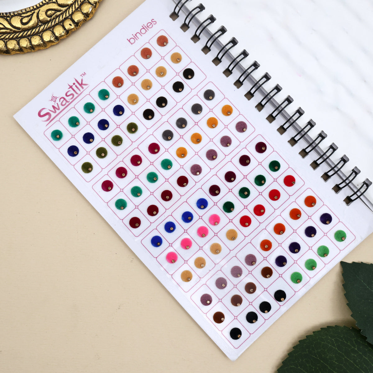 Premium Double Shade Single Stone Premium Round Multicolour Bindi Book