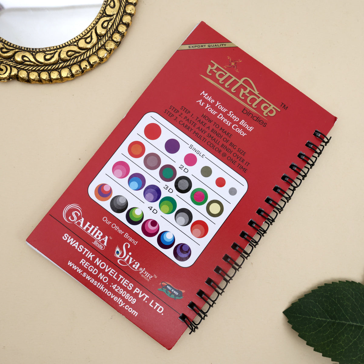 Multicolour Plain Round Premium Bindi Book