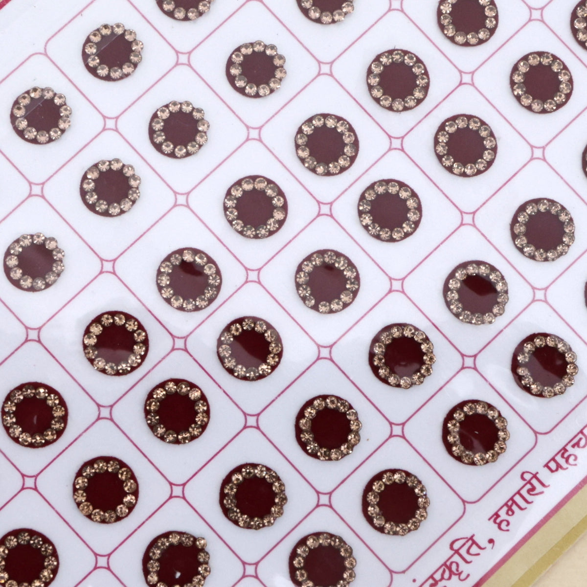 Swastik Full Golden Stone Border Round Colour Bridal Bindi Book - 300 Bindis
