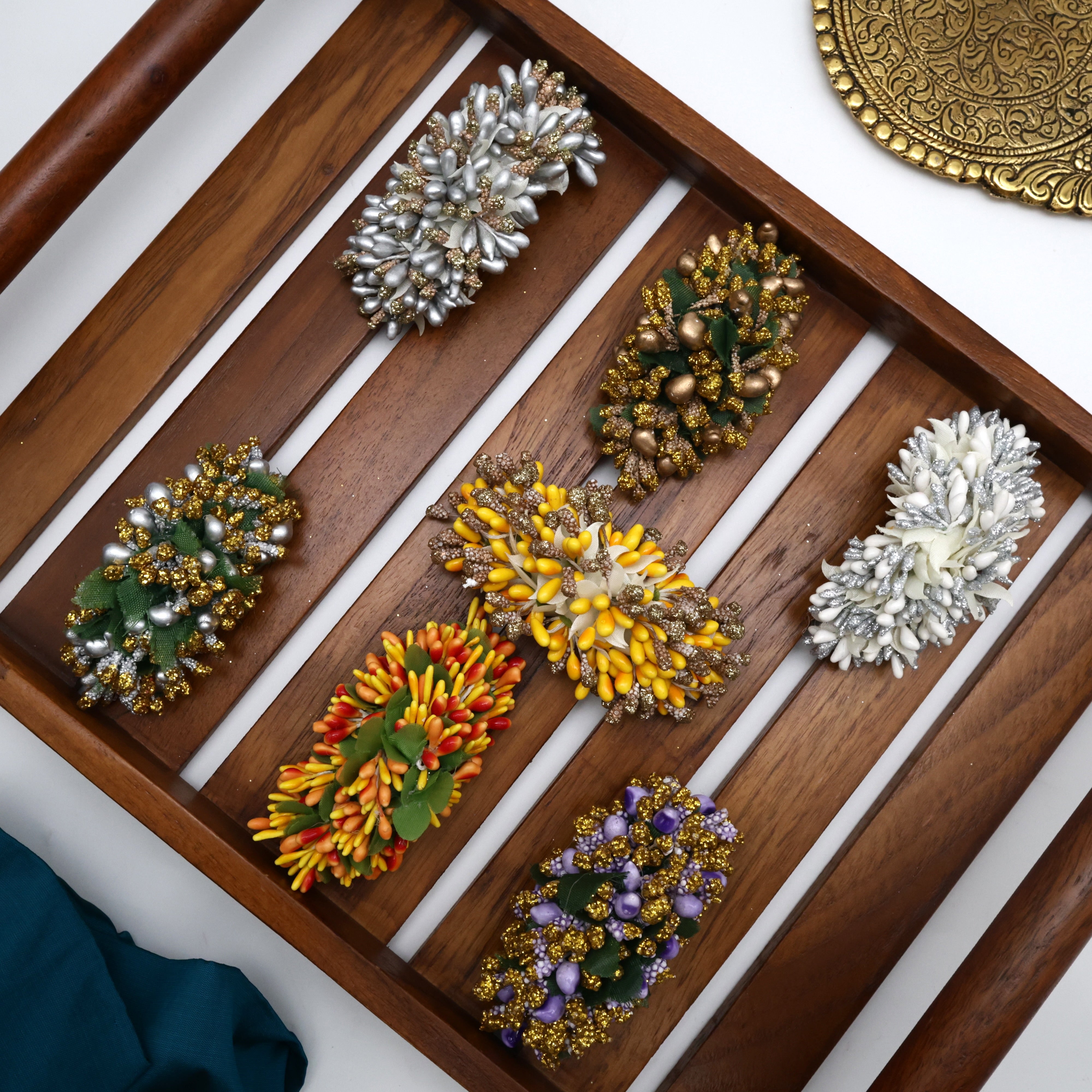 Handmade Fancy Pollens French Barrette Hair Clip For Women