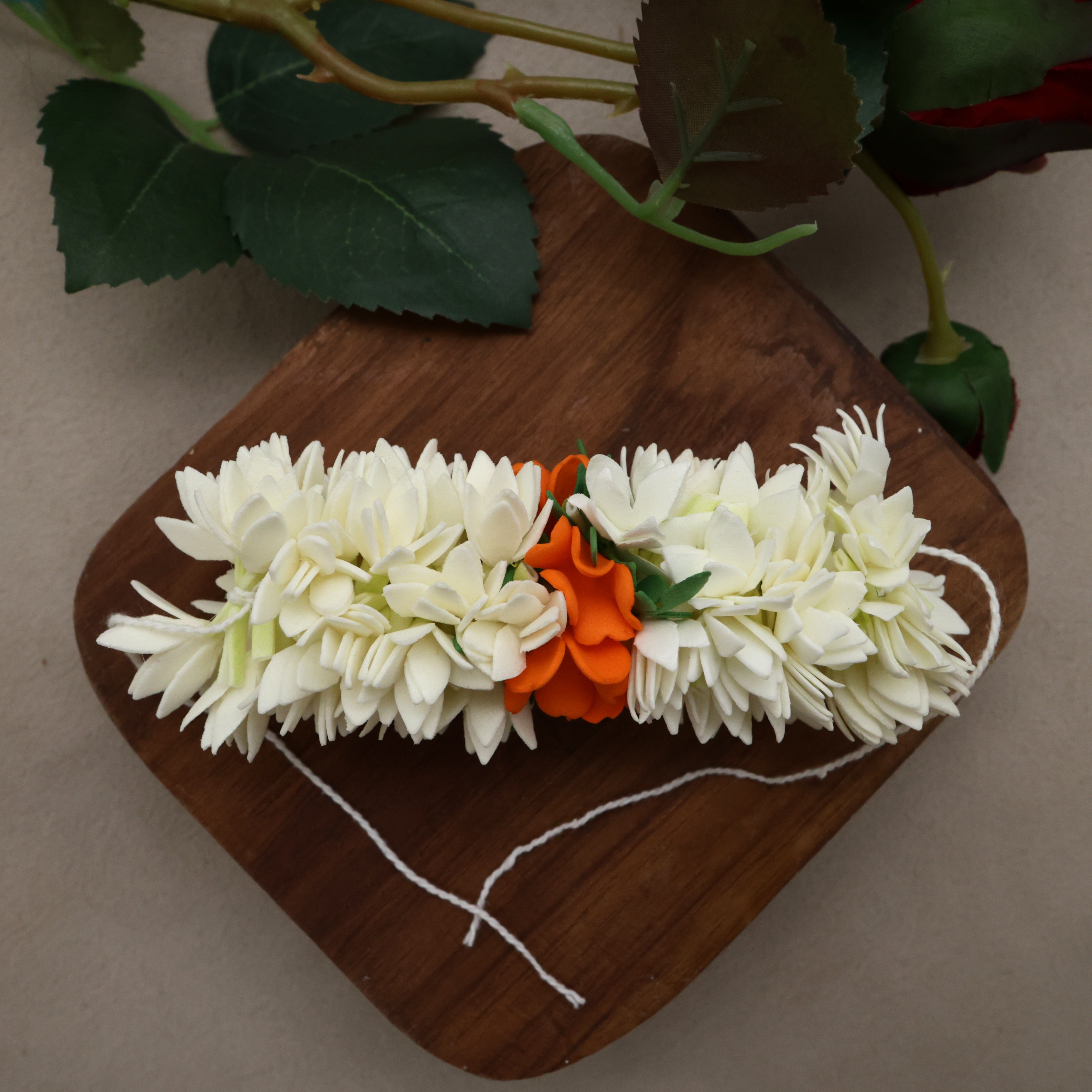 HANDMADE FOAM REUSABLE PICHI POO KADHAMBHAM 4 INCHES STRING