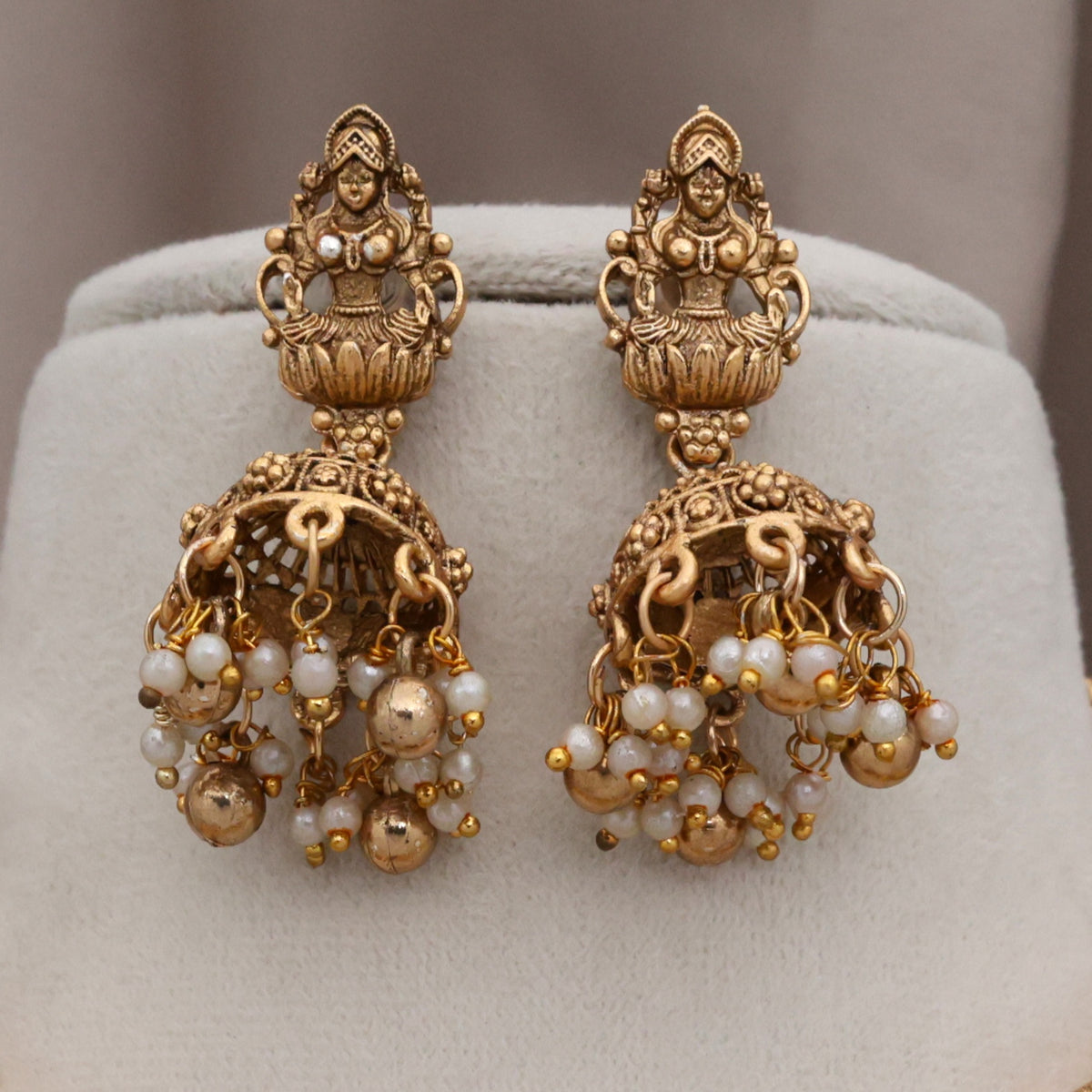Antique Matte Nagas Green Mantap Lakshmi Budget Bridal Necklace Set