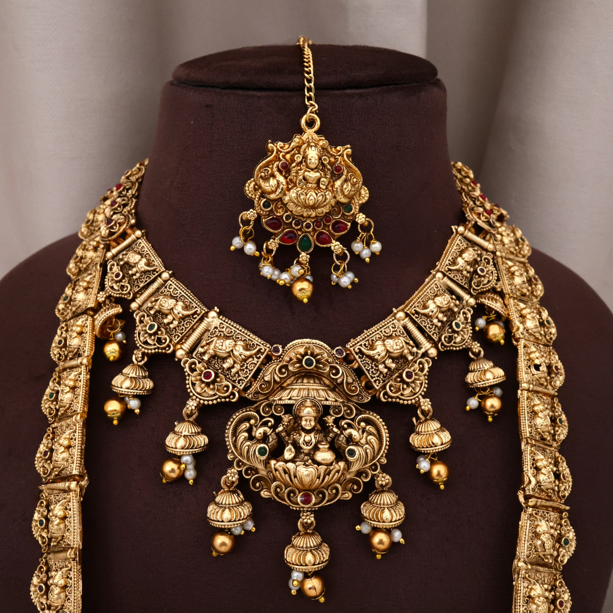 Antique Matte Gajalakshmi Budget Bridal Combo Set