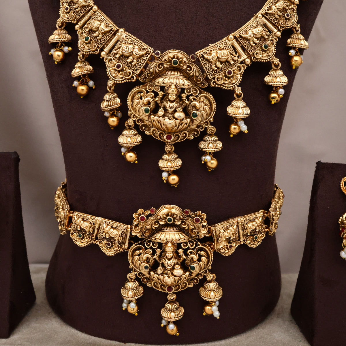 Antique Matte Gajalakshmi Budget Bridal Combo Set