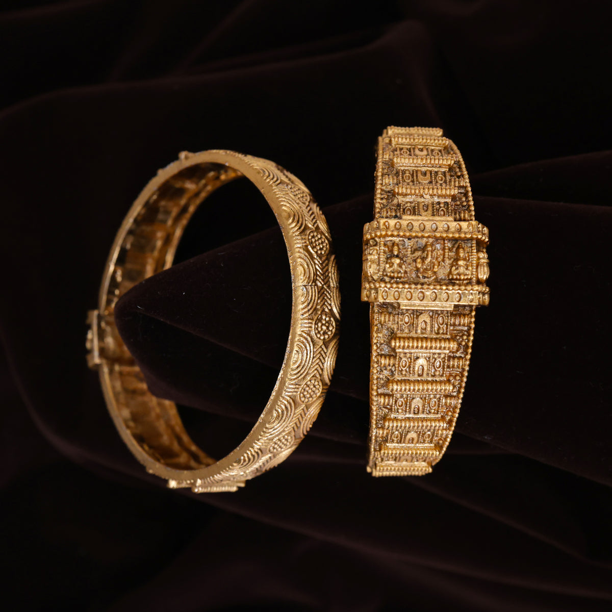 Antique Nagas Lakshmi Saraswati Ganesha Temple Budget Bangles
