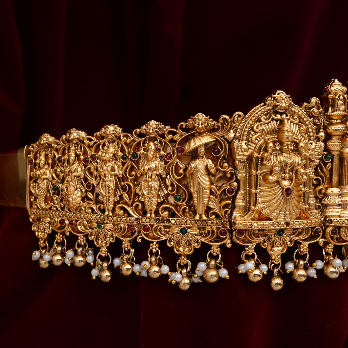 Antique Matte Budget Padmavathy Devi Balaji Bridal Hip Belt
