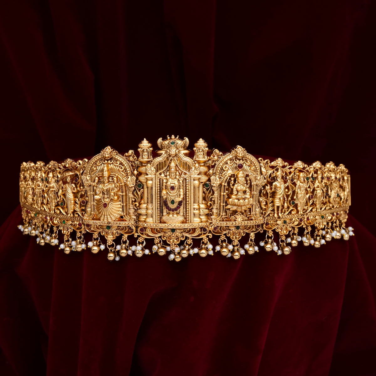 Antique Matte Budget Padmavathy Devi Balaji Bridal Hip Belt