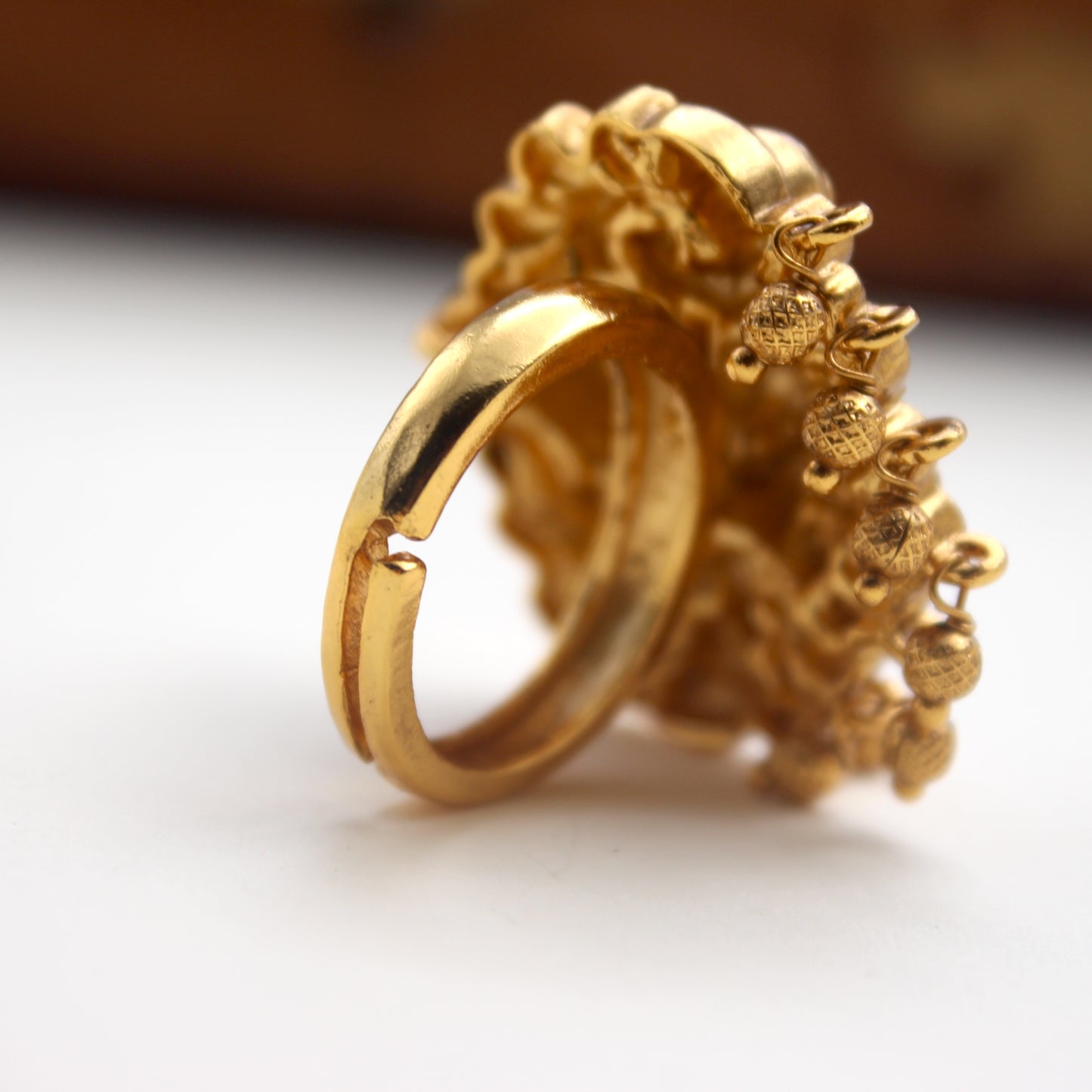Antique Nagas Lakshmi Adjustable Bridal Finger Ring