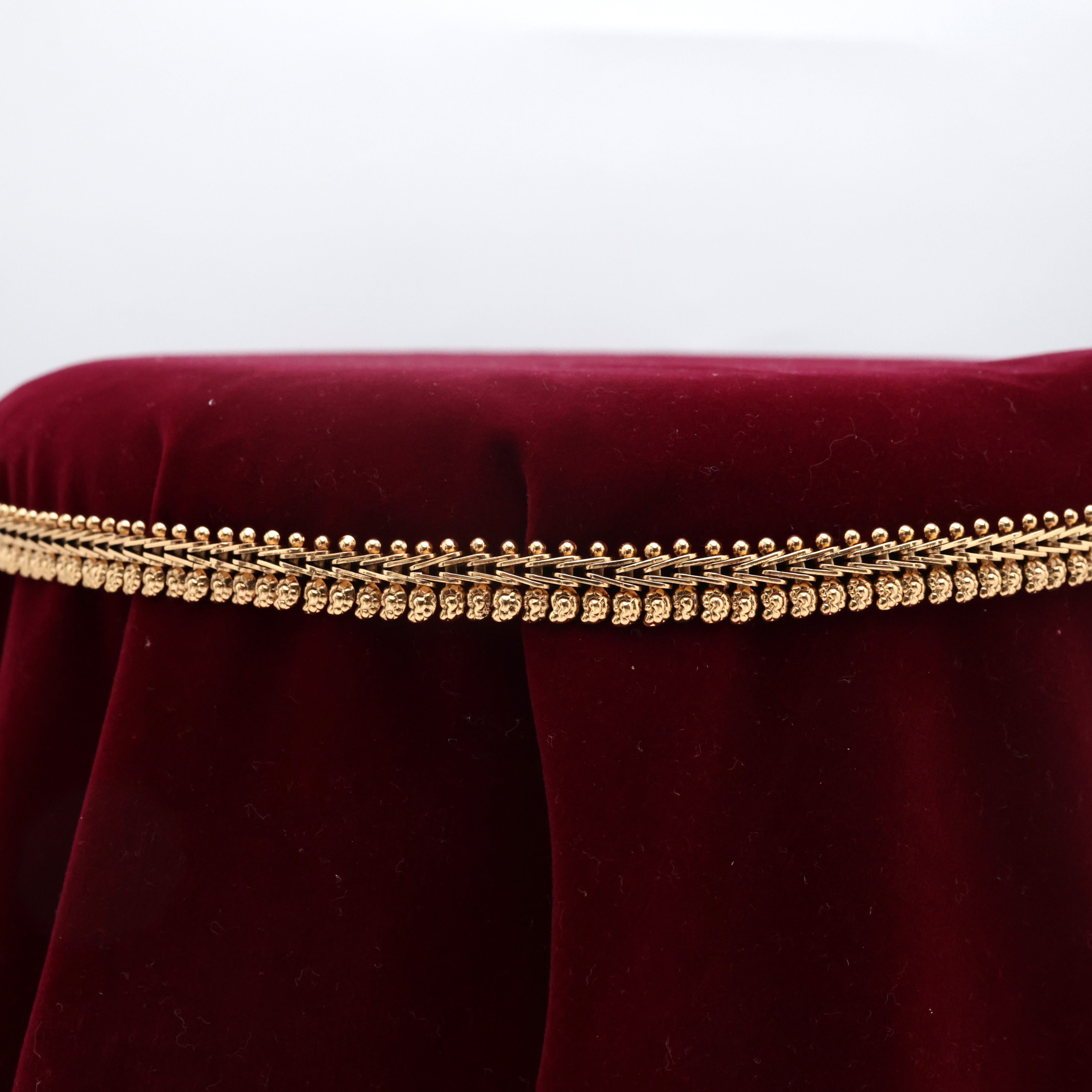 Antique Gold Look Flexible Mango Hip Chain