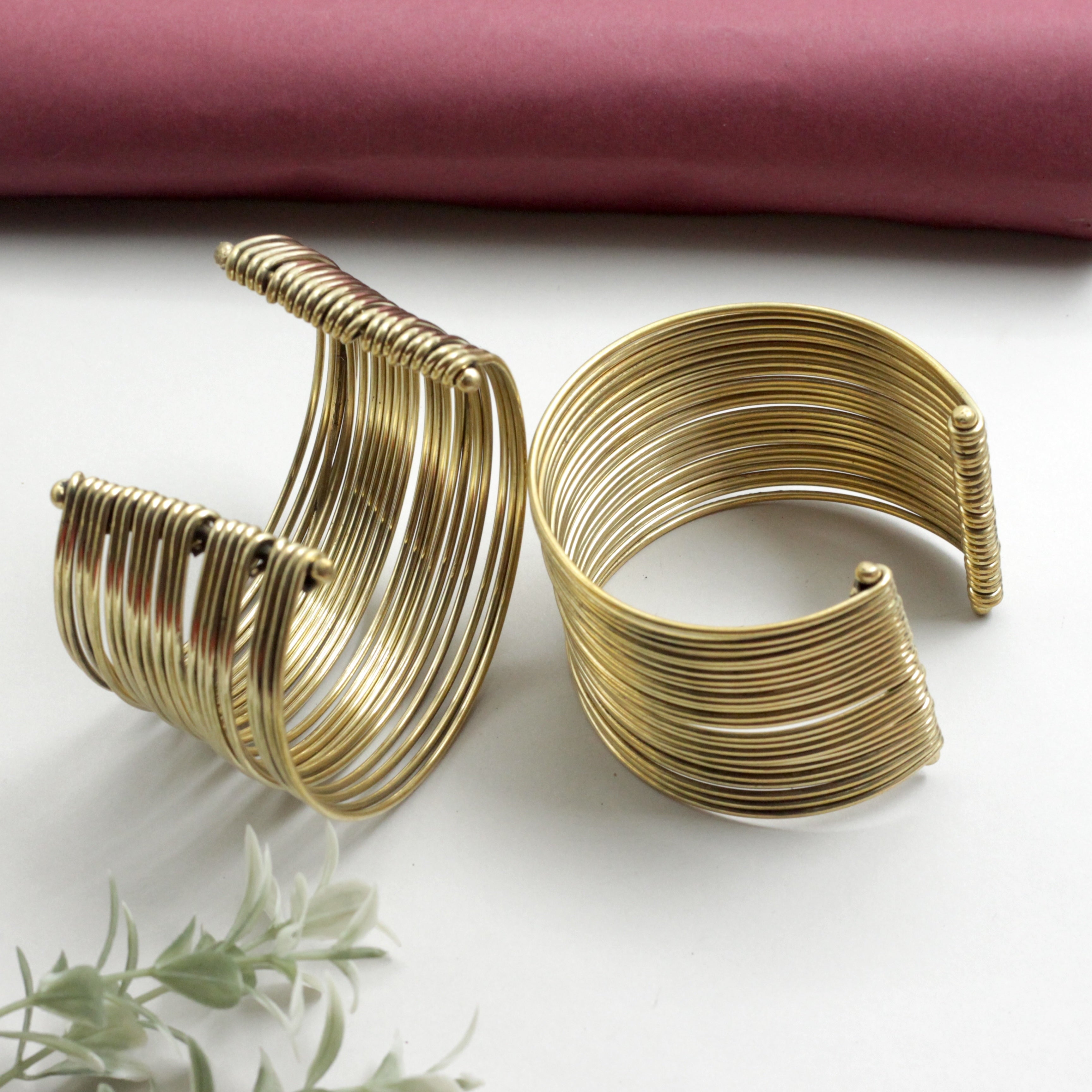 Antique Bohemian Plain Multilayer Bangles Cuff Kada