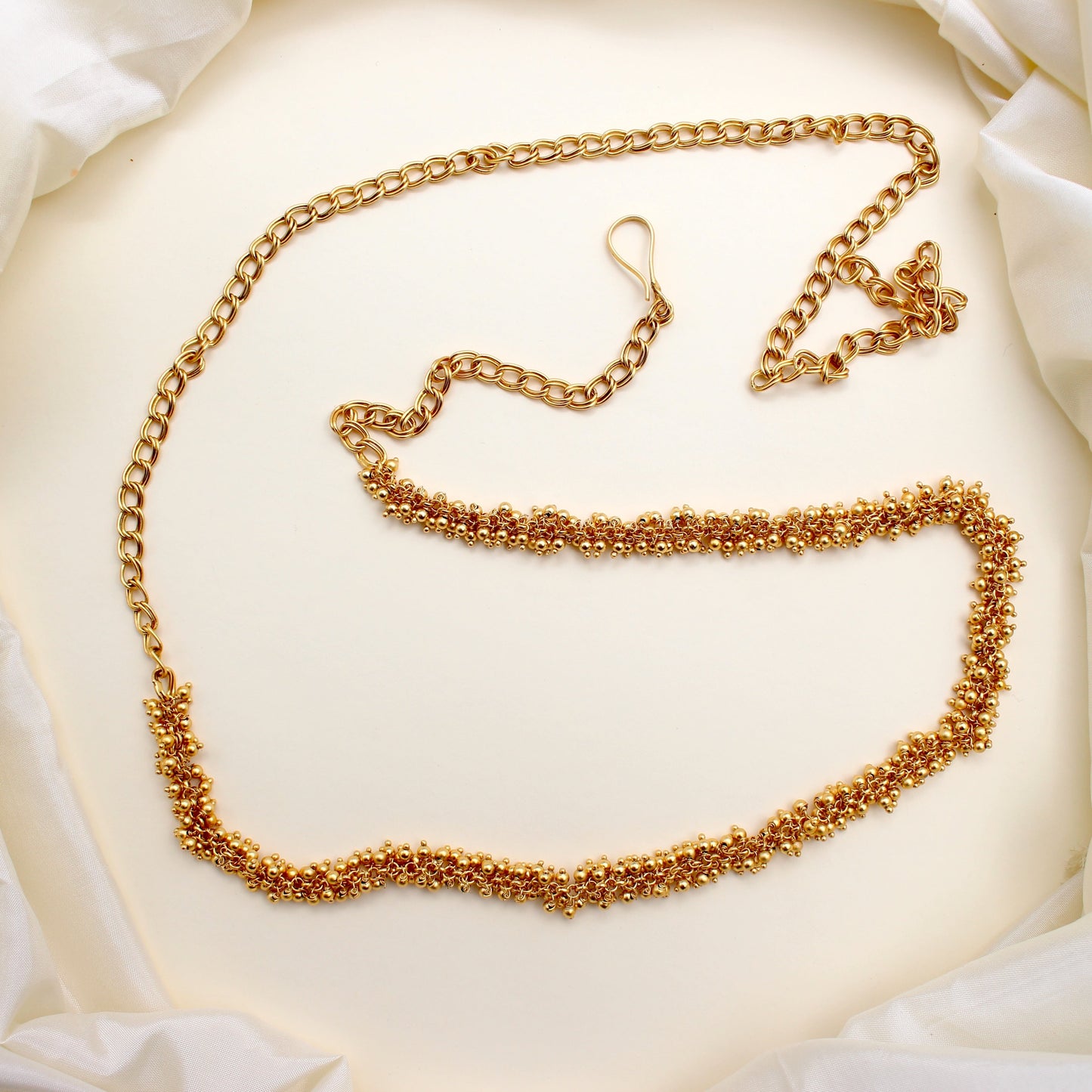 Gold Beads Bunch Minimal Bridal Hip Chain