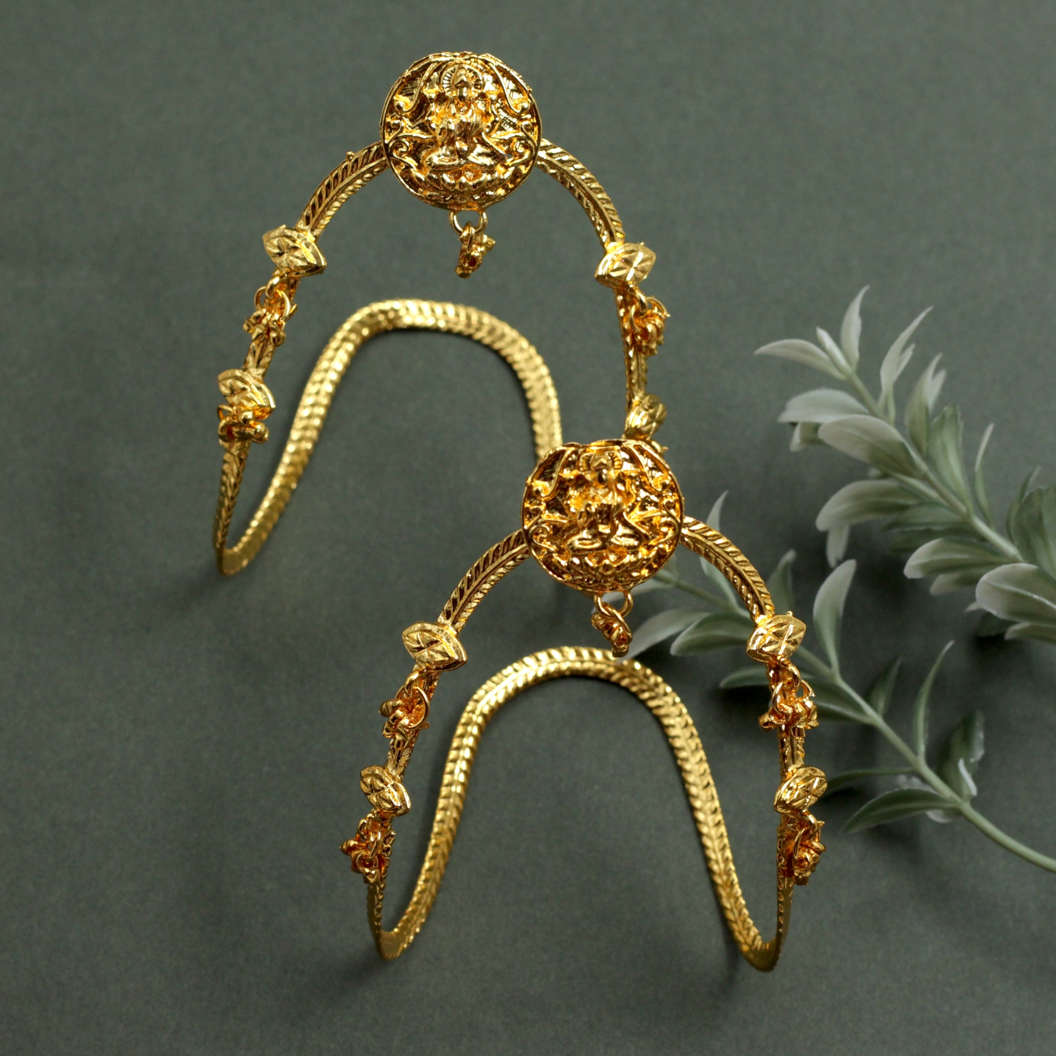 Gold Look Lakshmi Bridal Vankis - Set of 2