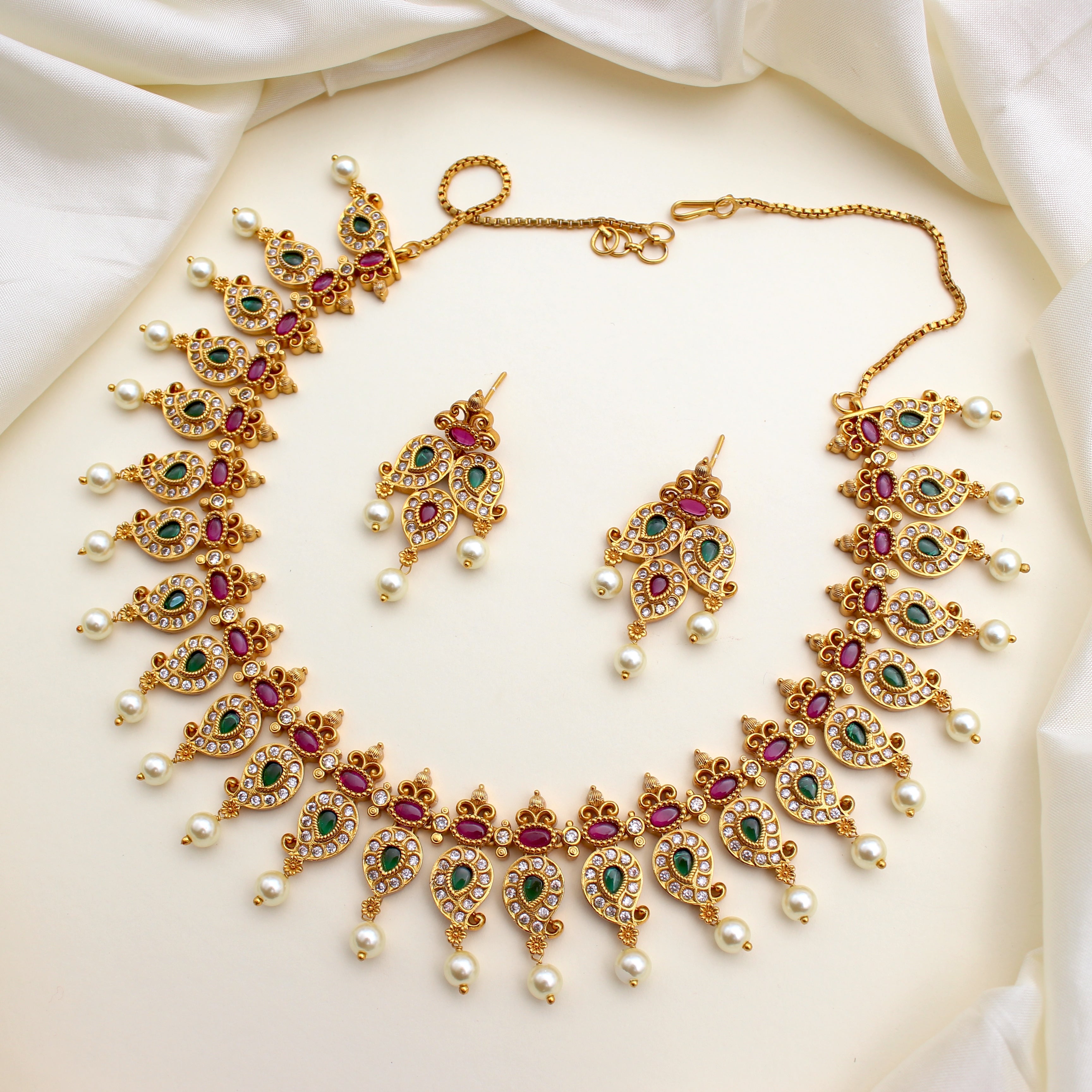 AD Real Kemp Mango Necklace Set