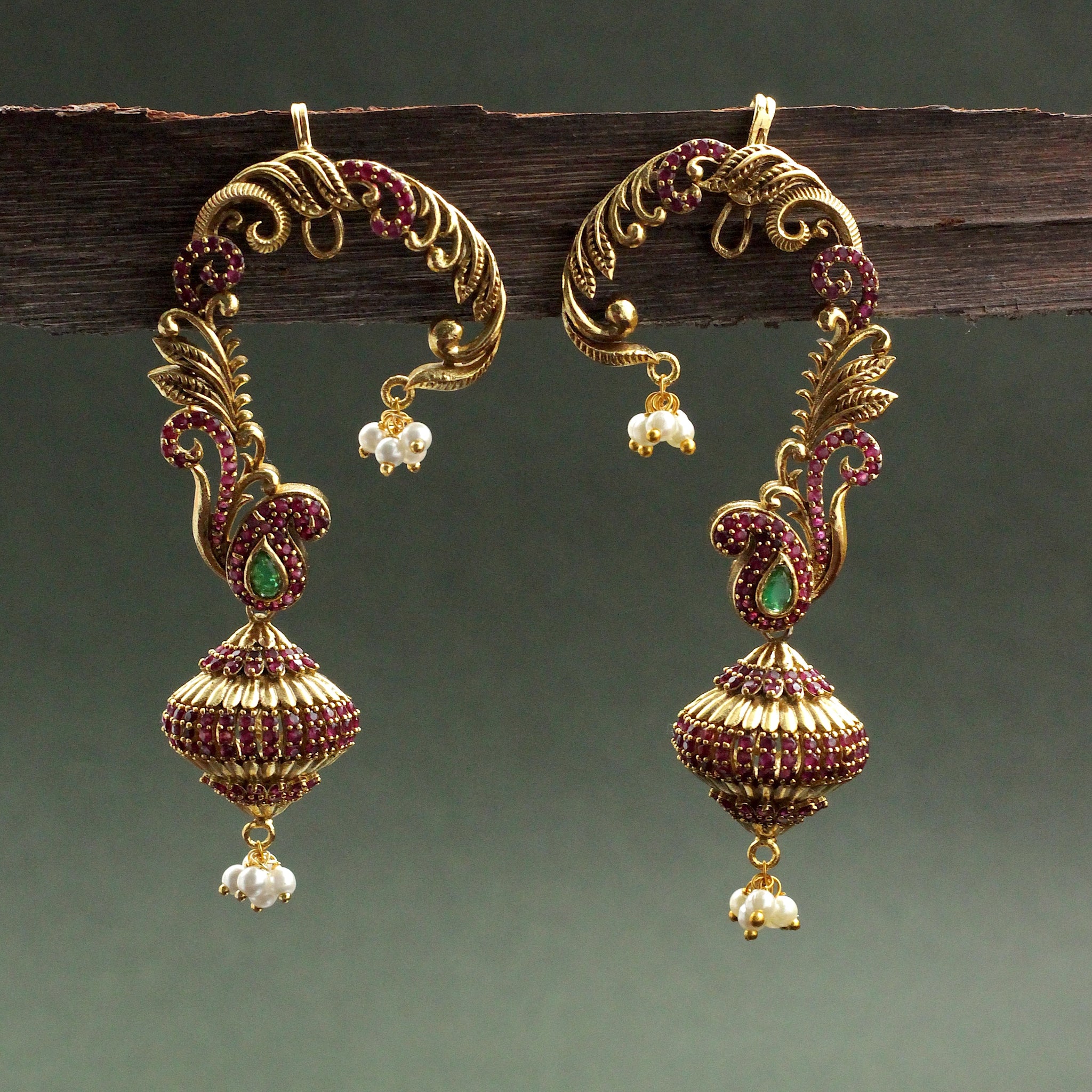 Antique AD Premium Kundalam Bluetooth Earcuff Earrings