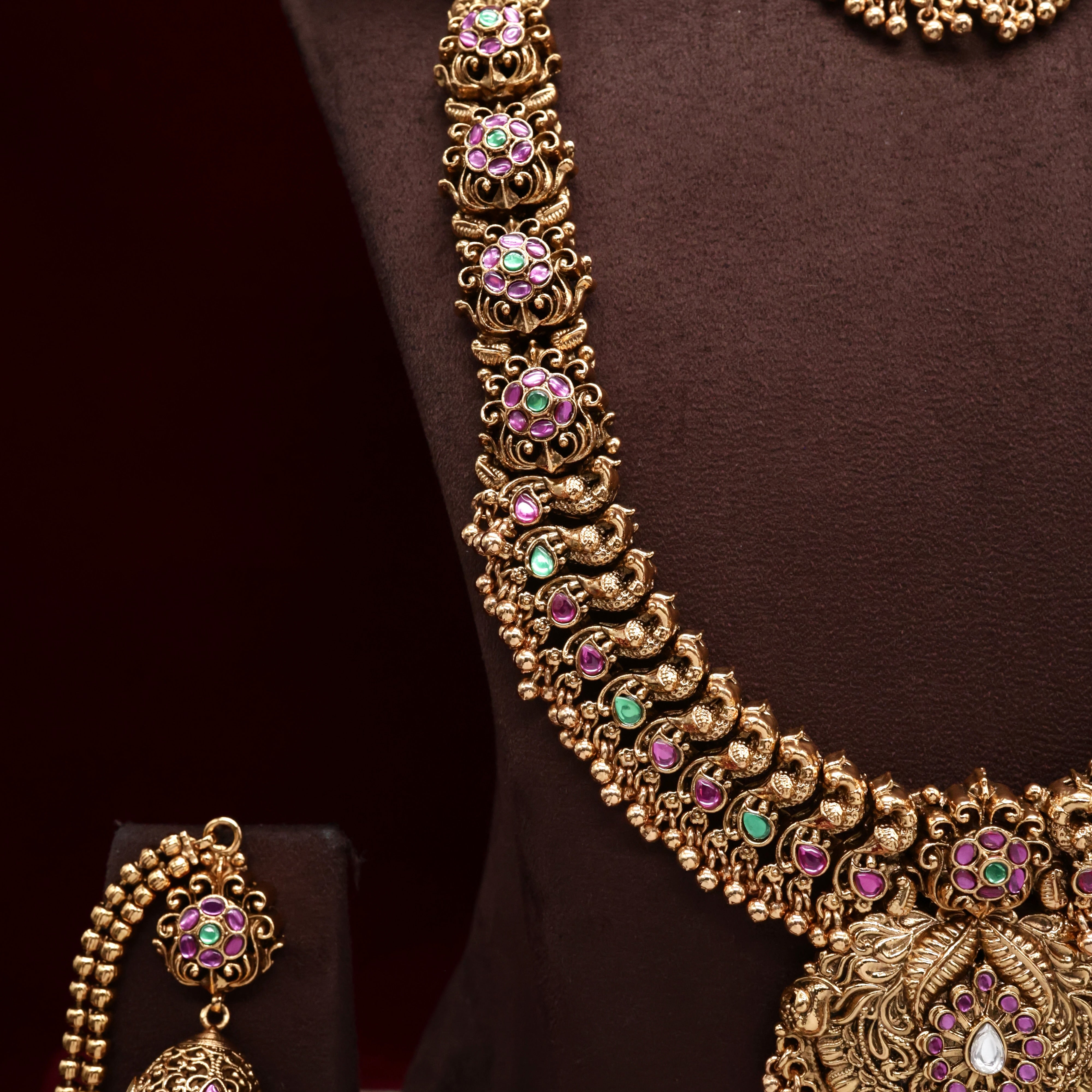 Premium Real Gold Inspired Kemp Semi Bridal Combo Set