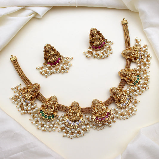 Heavy Nagas Lakshmi Bridal Necklace Set
