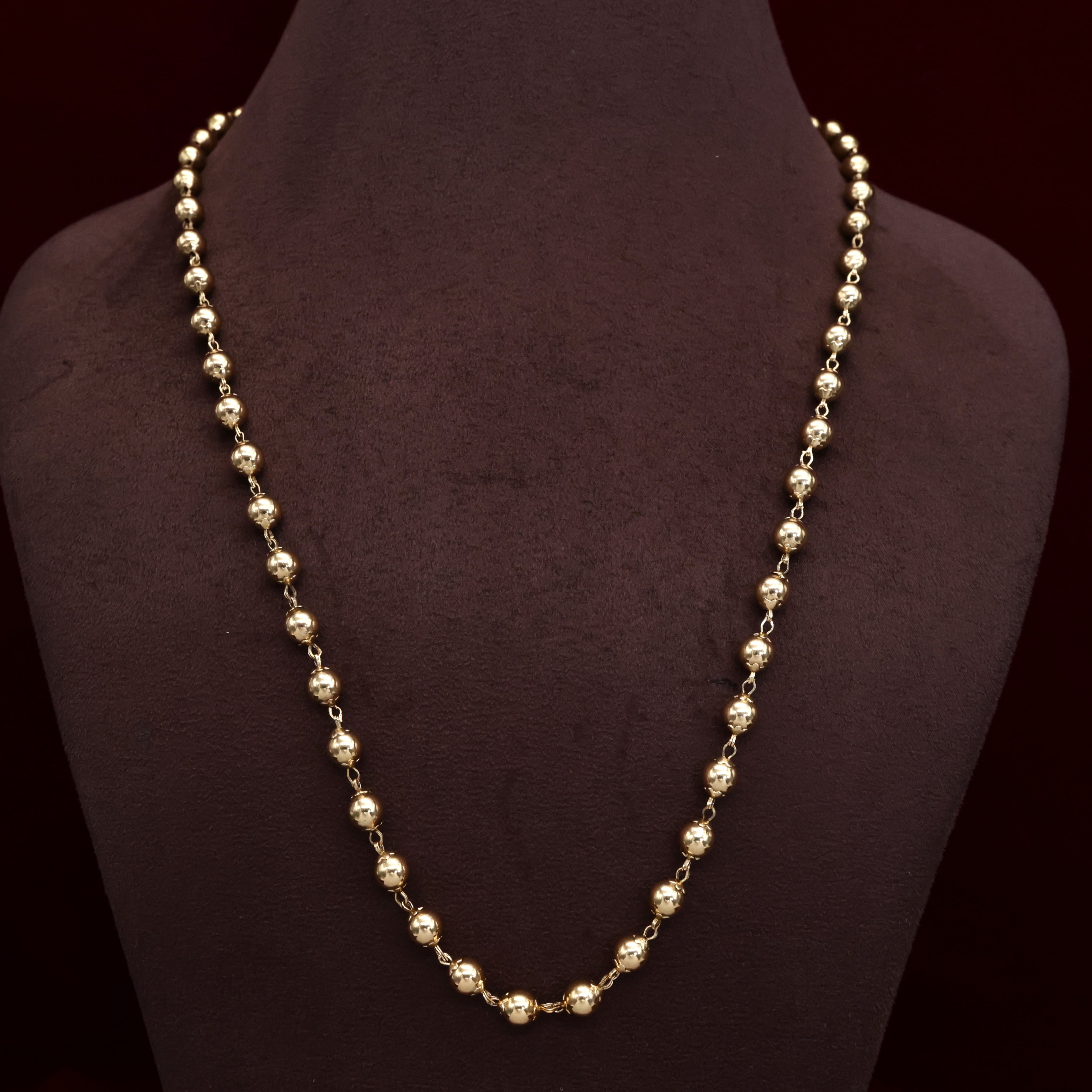 Antique Gold Mani Mala - Can be added to any pendants