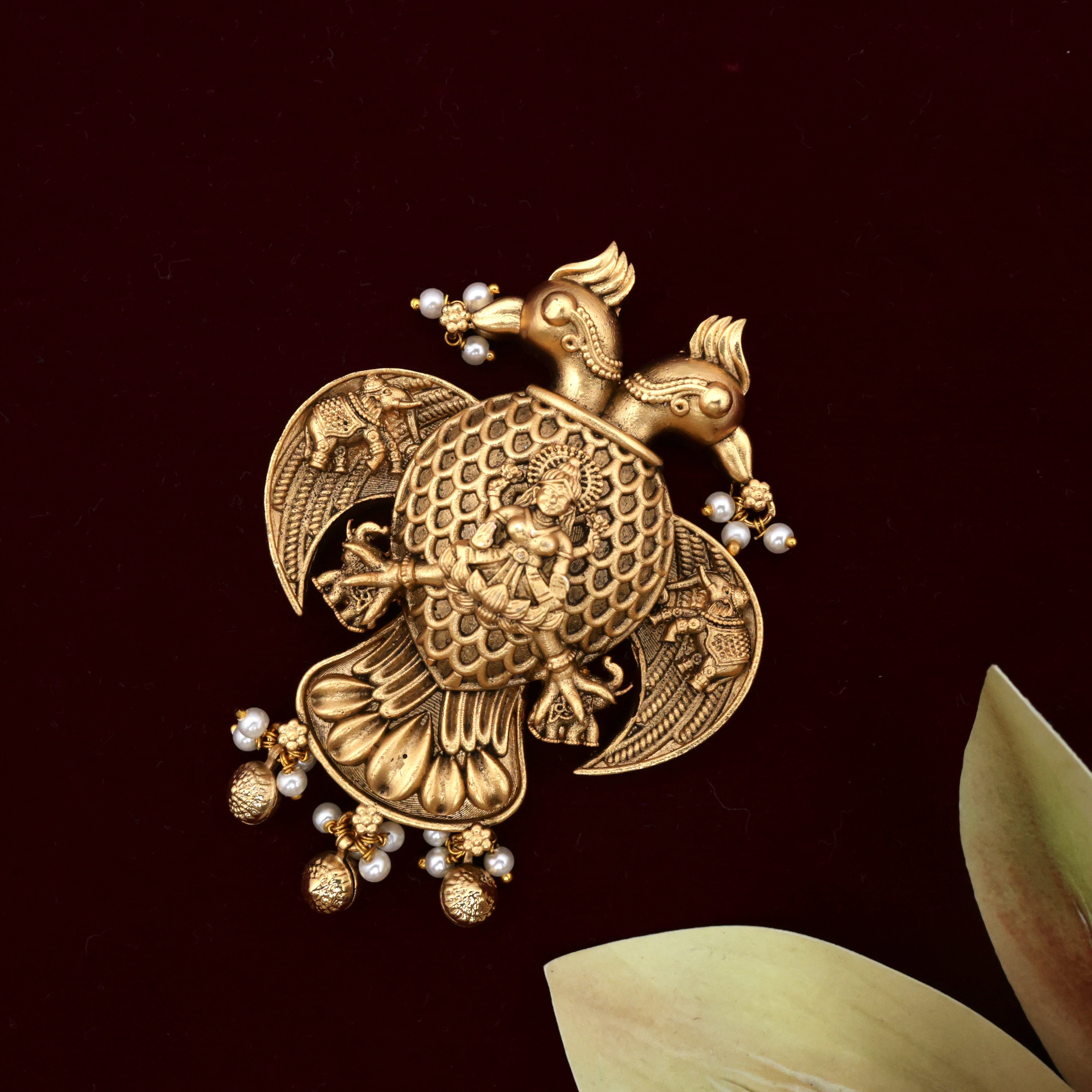 Antique Nagas Lakshmi Gandaberunda Magnetic Brooch